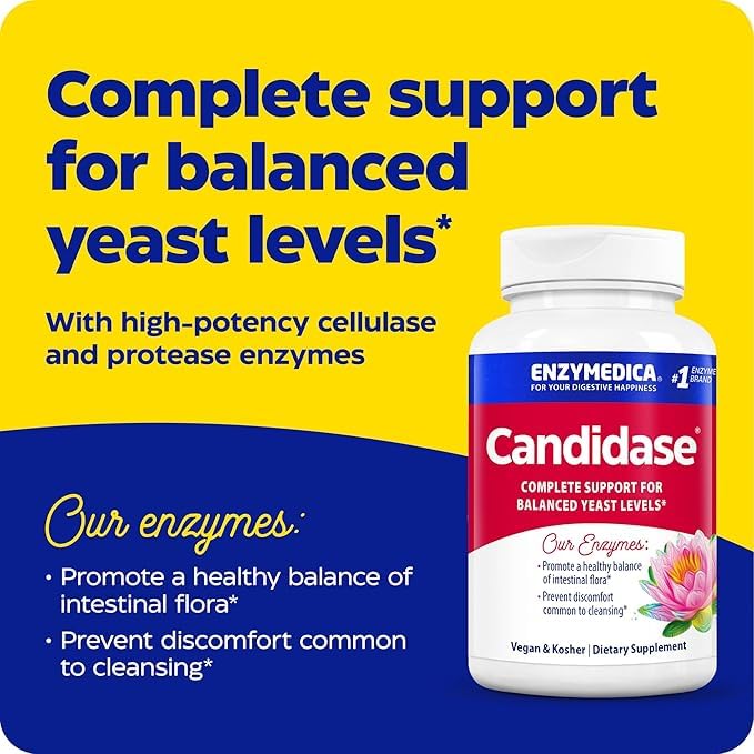Enzymedica Candidase — Gentle Cleansing Enzymes for Gut Health, 120 Count - Image 2