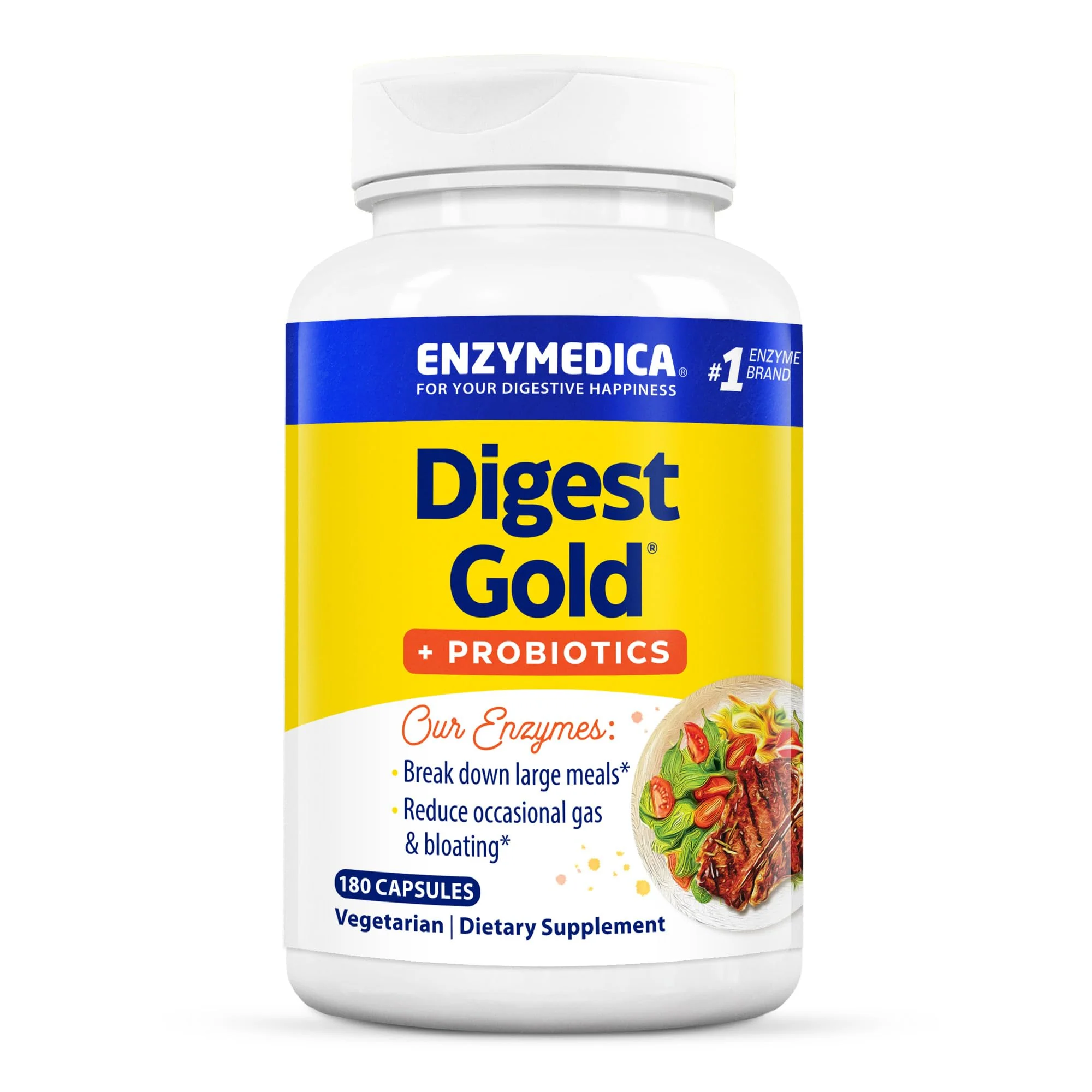 Enzymedica Digest Gold + Probiotics – 2-in-1 Digestive Enzymes & Probiotic Support, 180 Capsules - Image 10