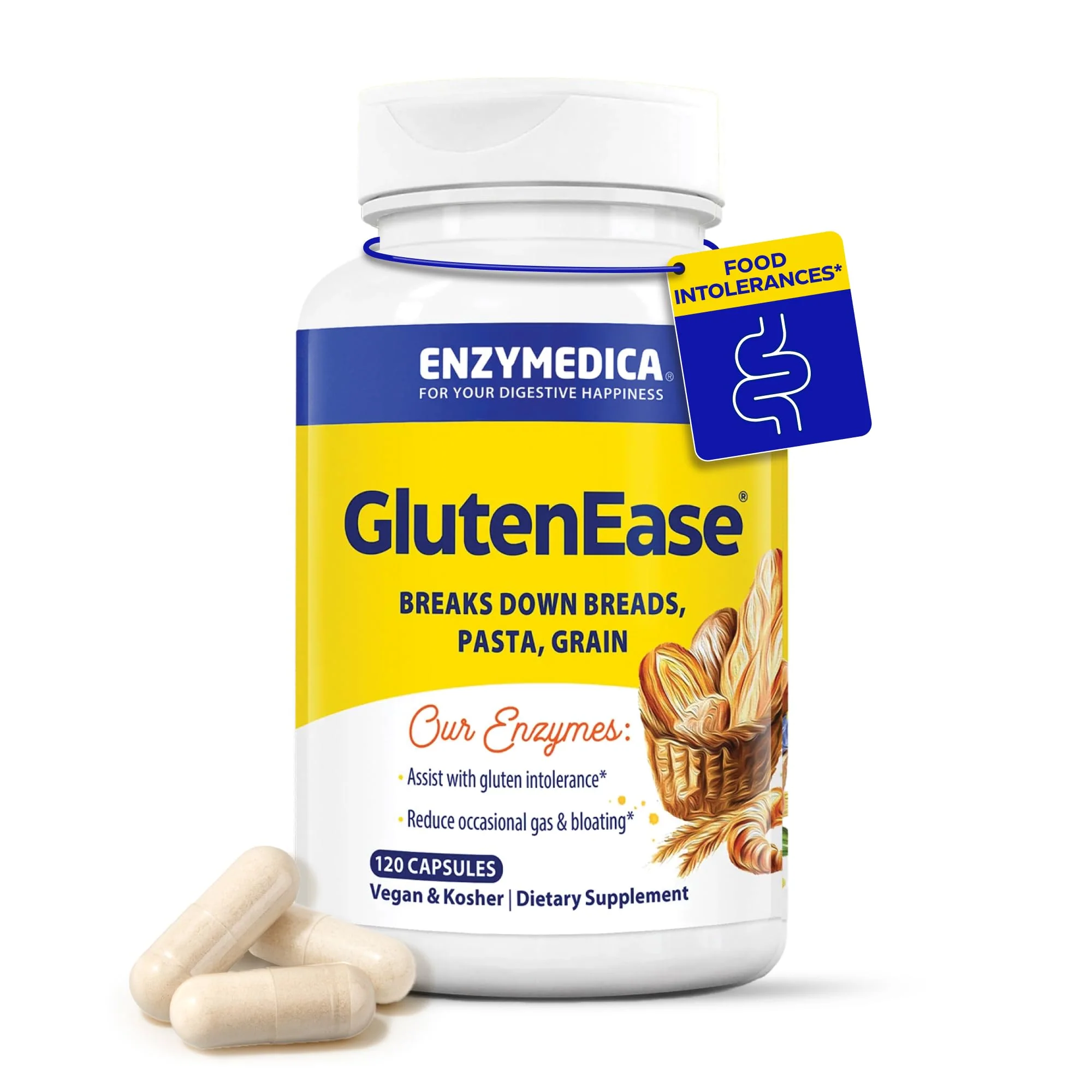 Enzymedica GlutenEase — Fast-Acting Digestive Enzymes for Gluten & Casein, 120 Capsules - Image 10