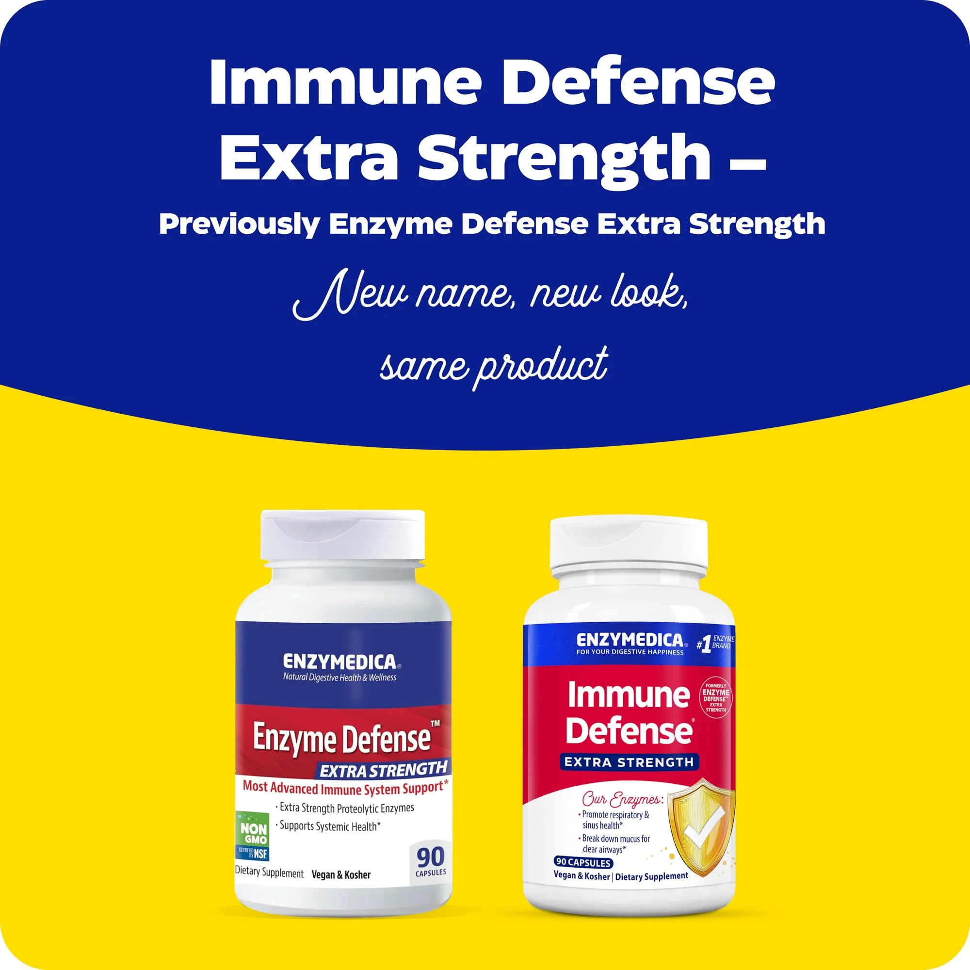 Enzymedica Immune Defense Extra Strength – Proteolytic Enzymes for 2X Immune & Respiratory Support (90 Count) - Image 2