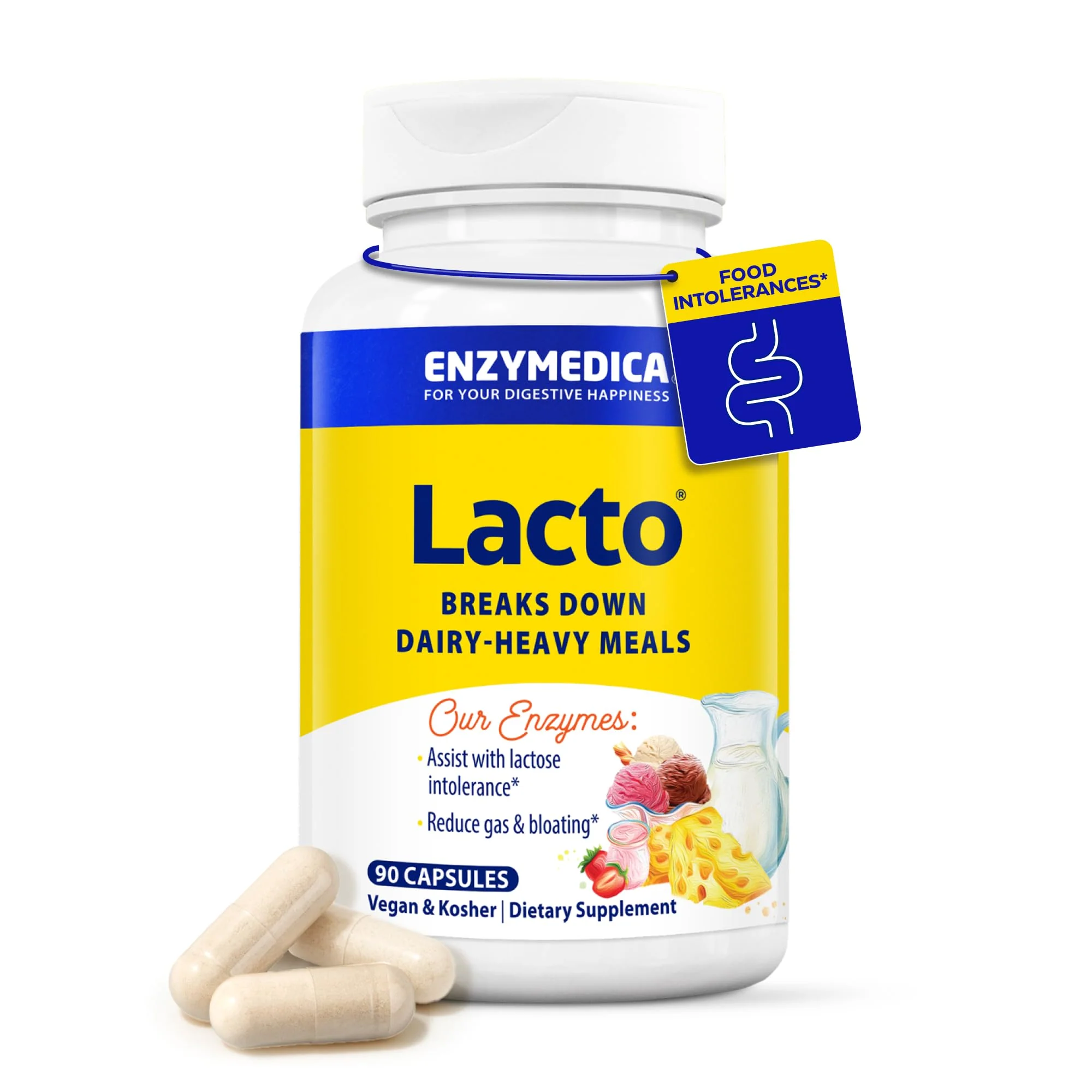 Enzymedica Lacto: Advanced Lactase Pills for Dairy Digestion, 90 Capsules - Image 10