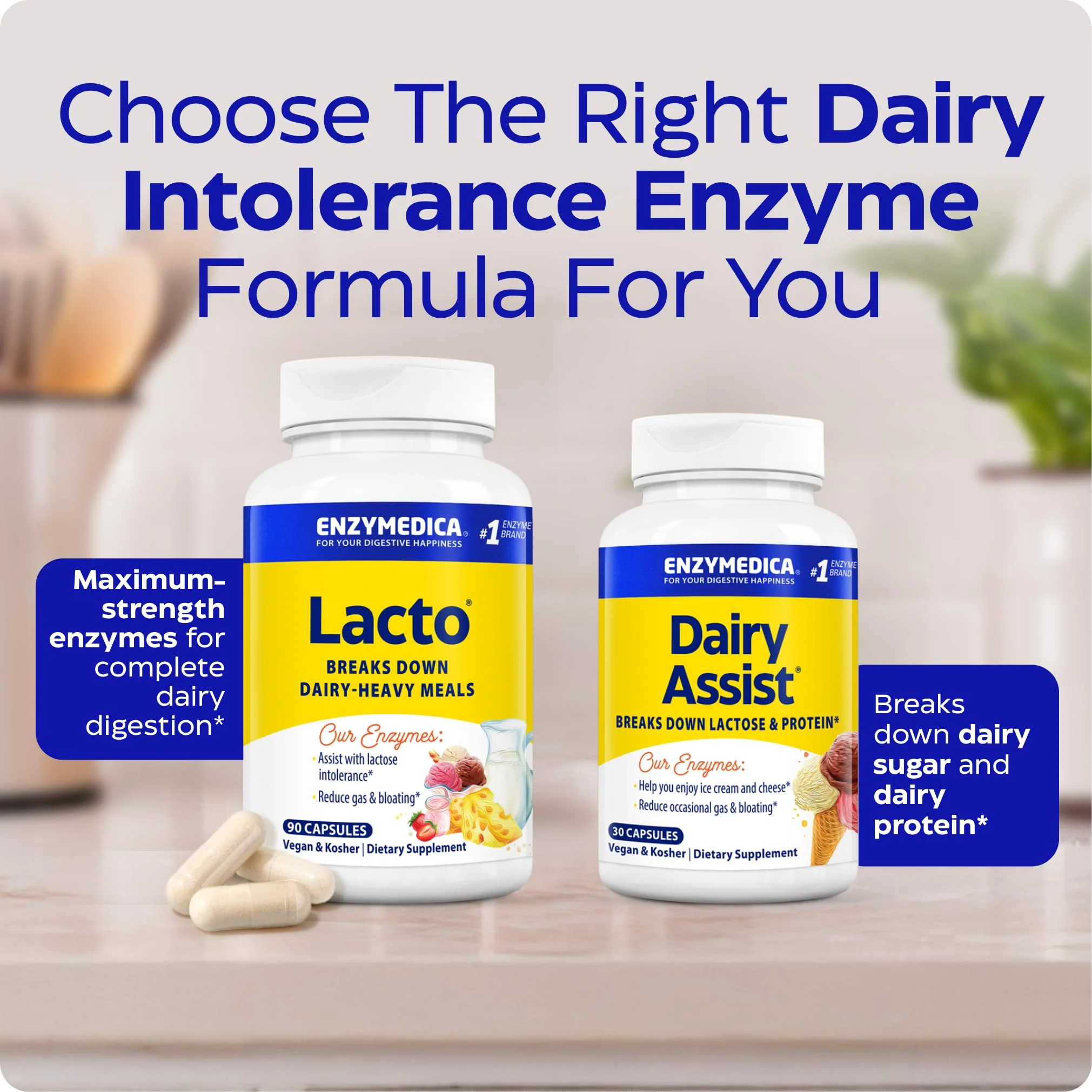 Enzymedica Lacto: Advanced Lactase Pills for Dairy Digestion, 90 Capsules - Image 8