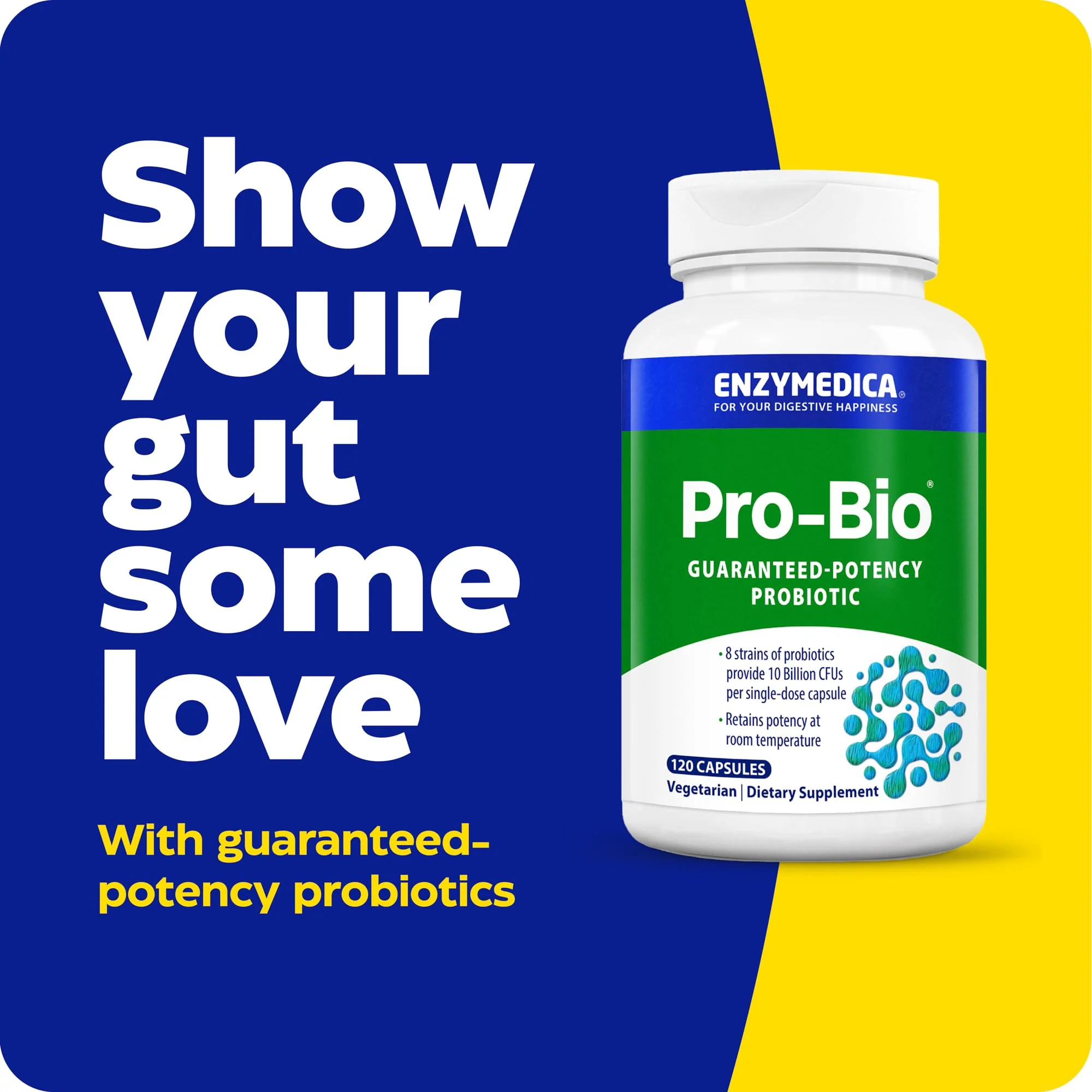 Enzymedica Pro-Bio Probiotic — Shelf-Stable, Stomach-Acid Resistant, 10B CFU, 120 Capsules - Image 11