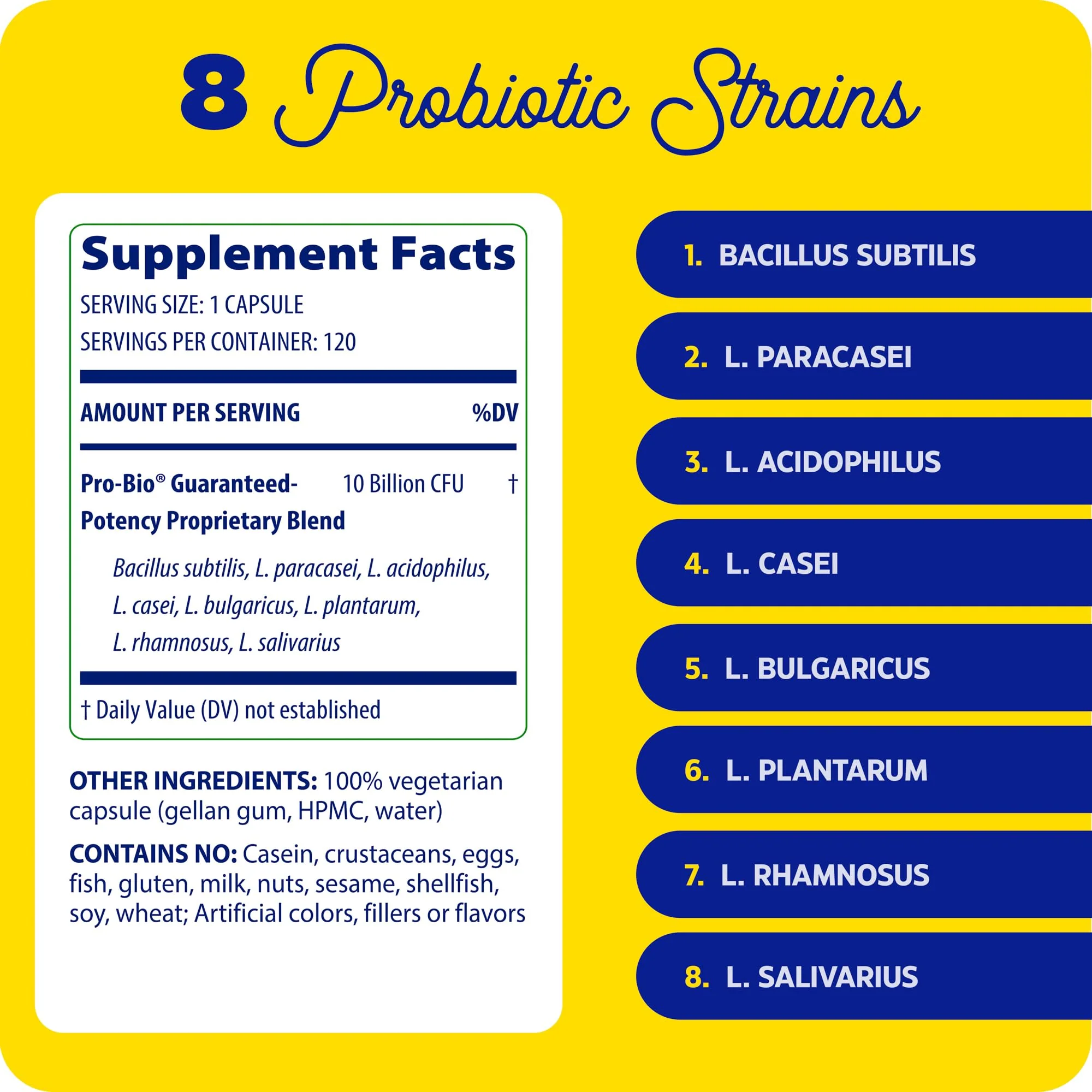 Enzymedica Pro-Bio Probiotic — Shelf-Stable, Stomach-Acid Resistant, 10B CFU, 120 Capsules - Image 8