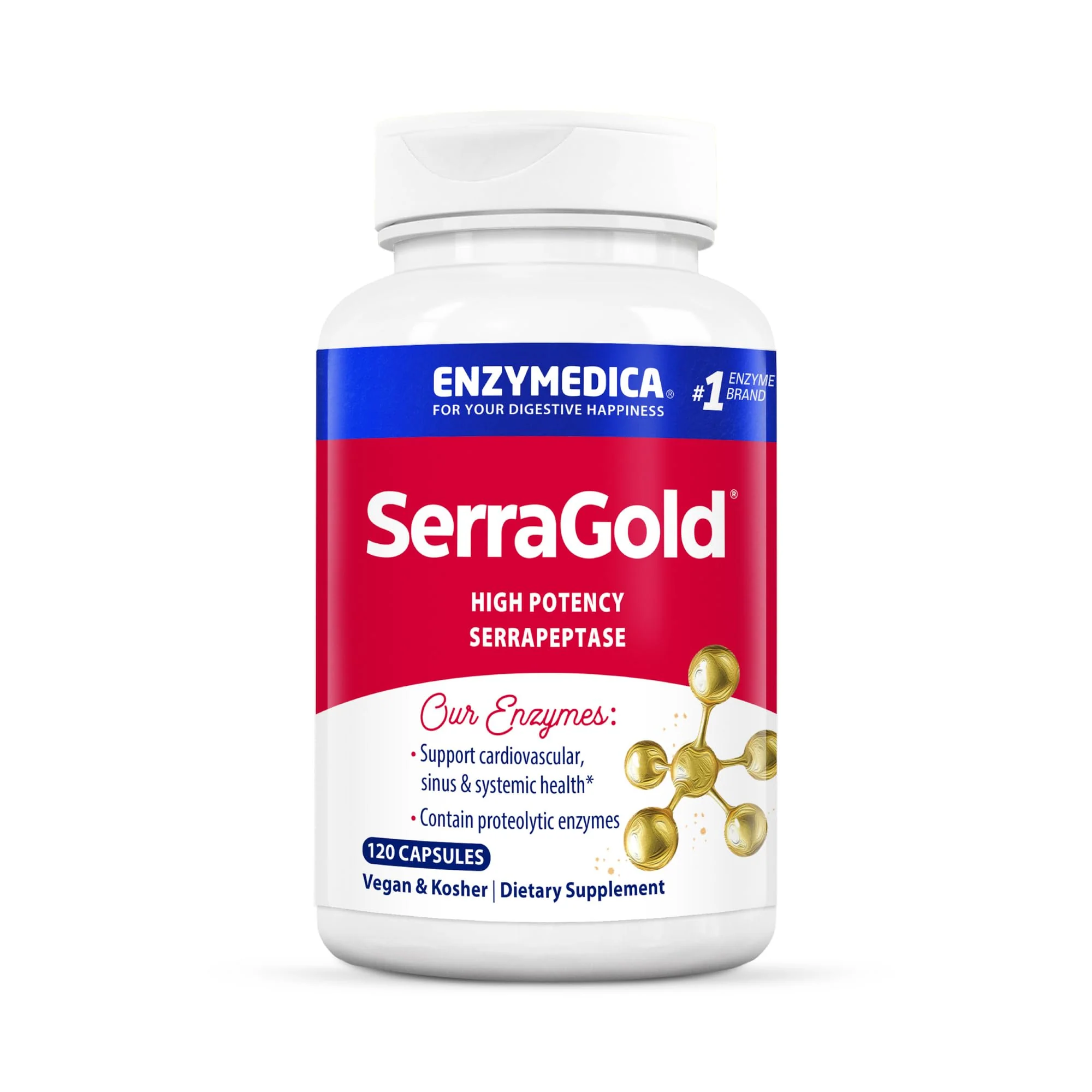 Enzymedica SerraGold High-Potency Serrapeptase Enzyme Supplement – 120 Count - Image 10