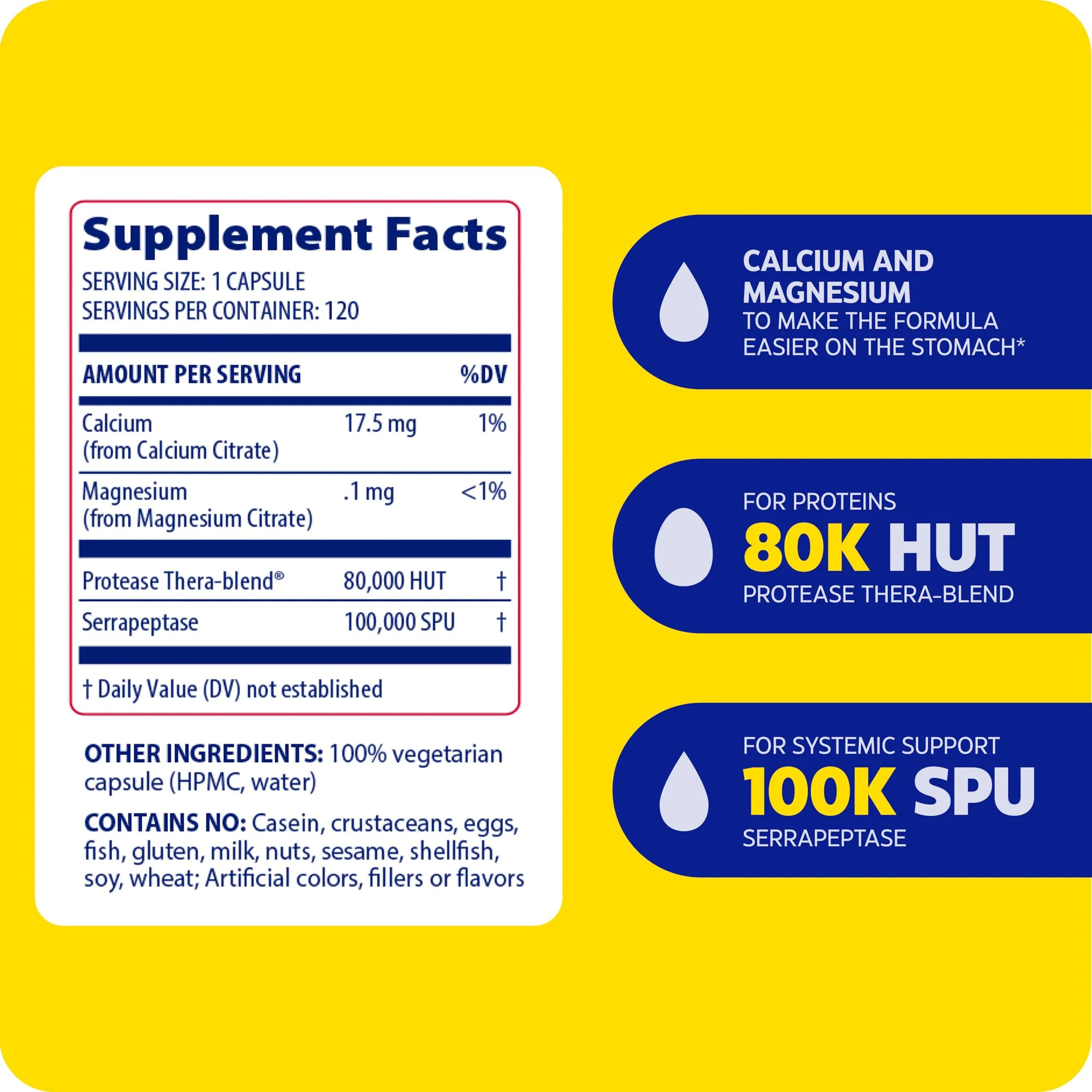Enzymedica SerraGold High-Potency Serrapeptase Enzyme Supplement – 120 Count - Image 8