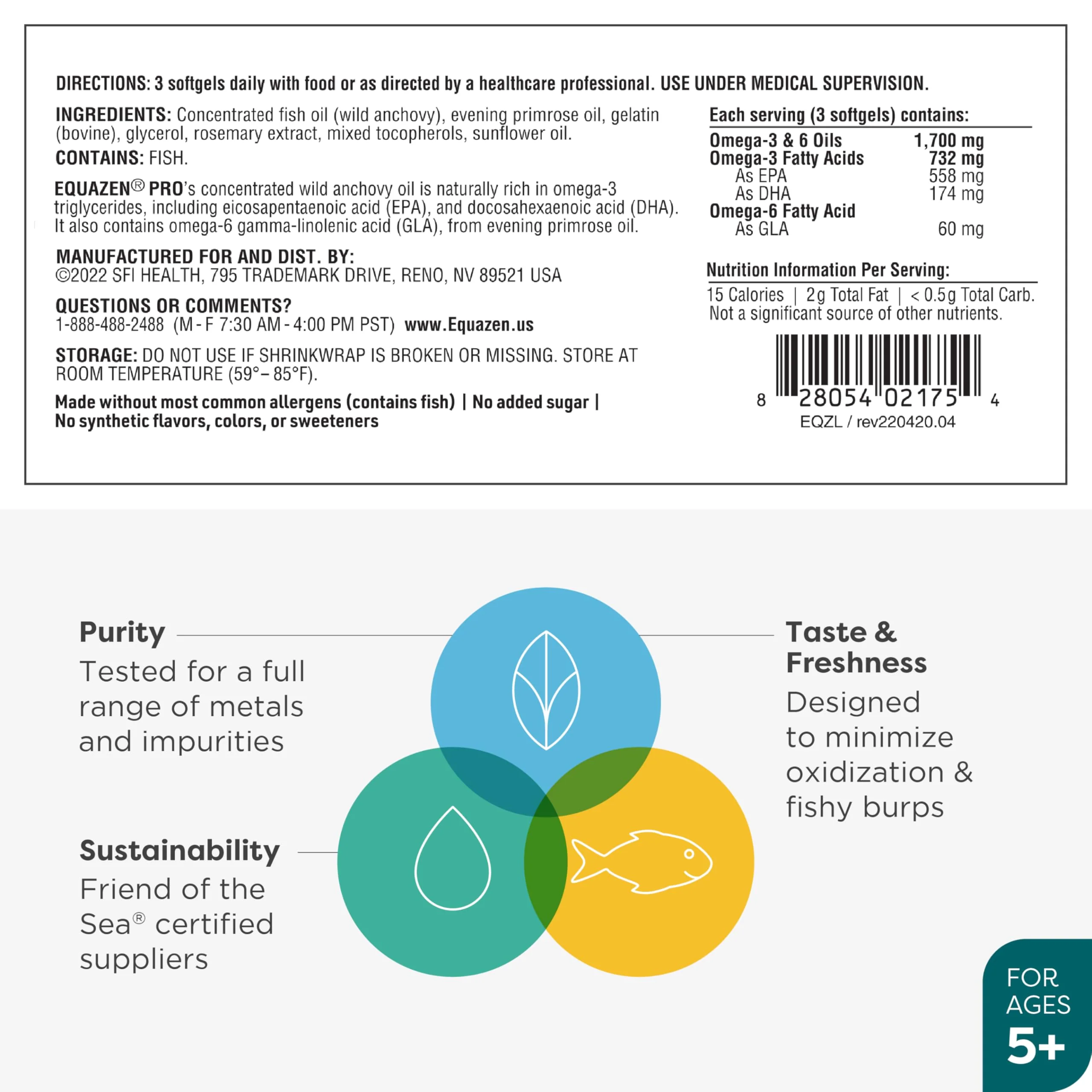 Equazen Pro SFI Fish Oil Softgels - Omega 3 & 6 for Kids - Image 6
