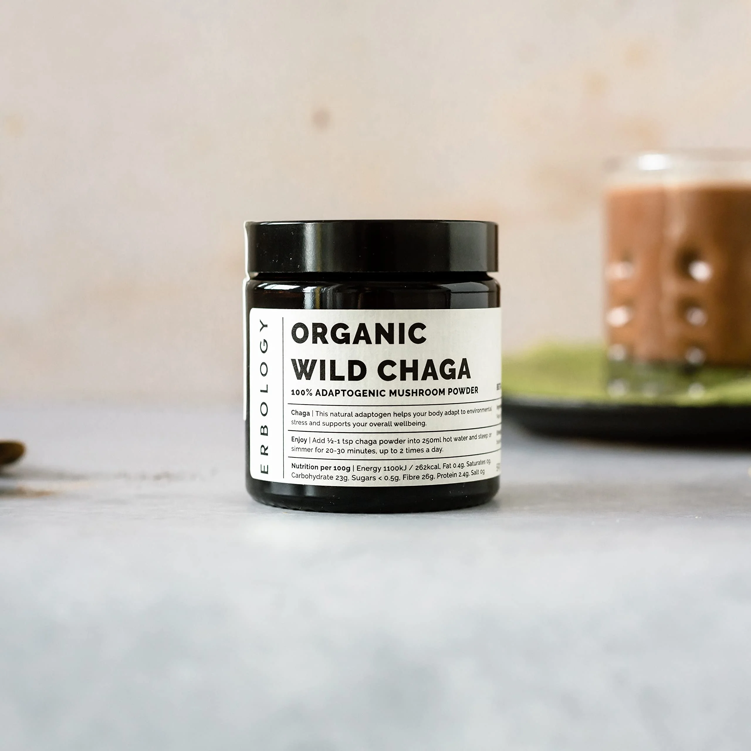 Erbology Organic Chaga Mushroom Powder – 50 Servings, 7% Beta-glucans - Image 3