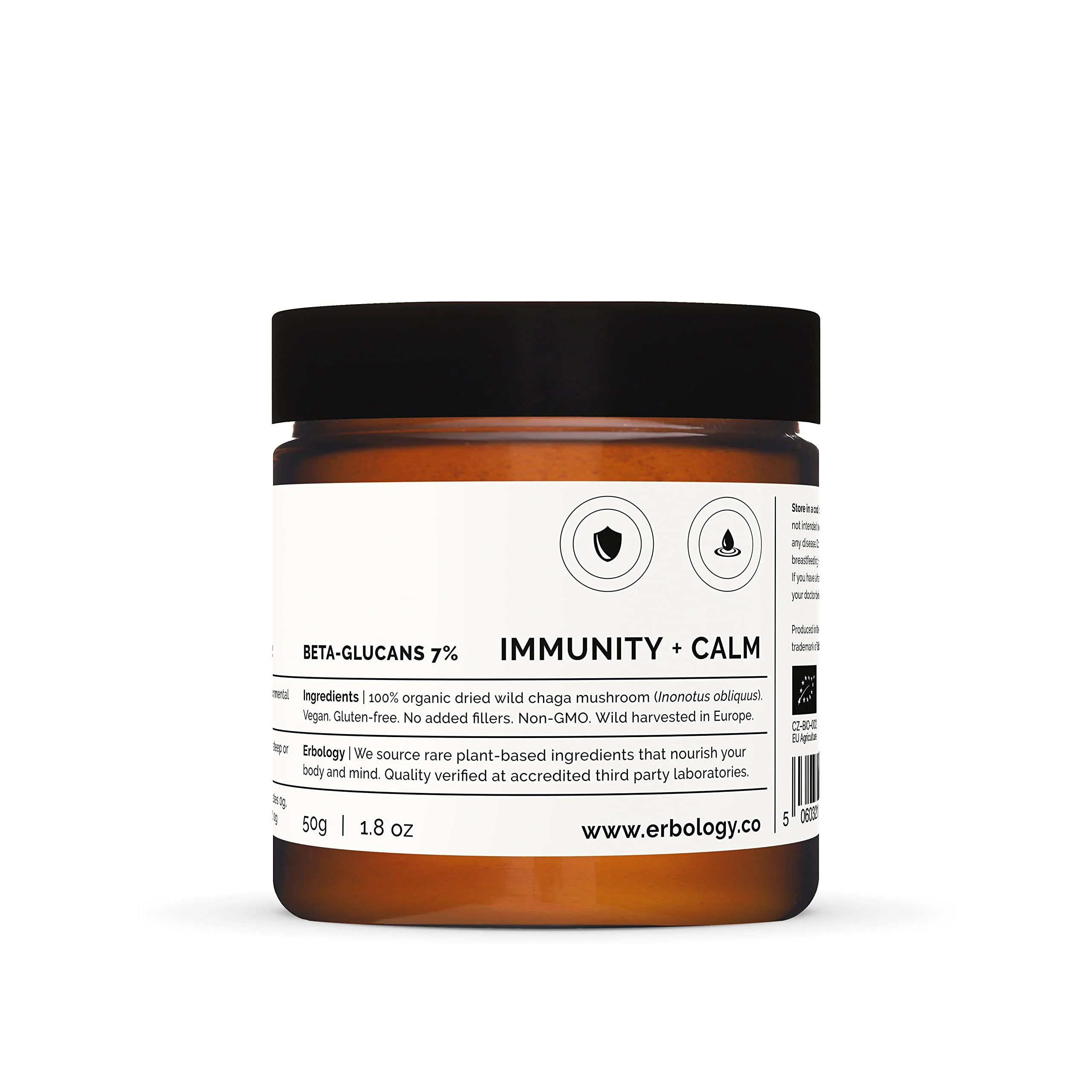 Erbology Organic Chaga Mushroom Powder – 50 Servings, 7% Beta-glucans - Image 7