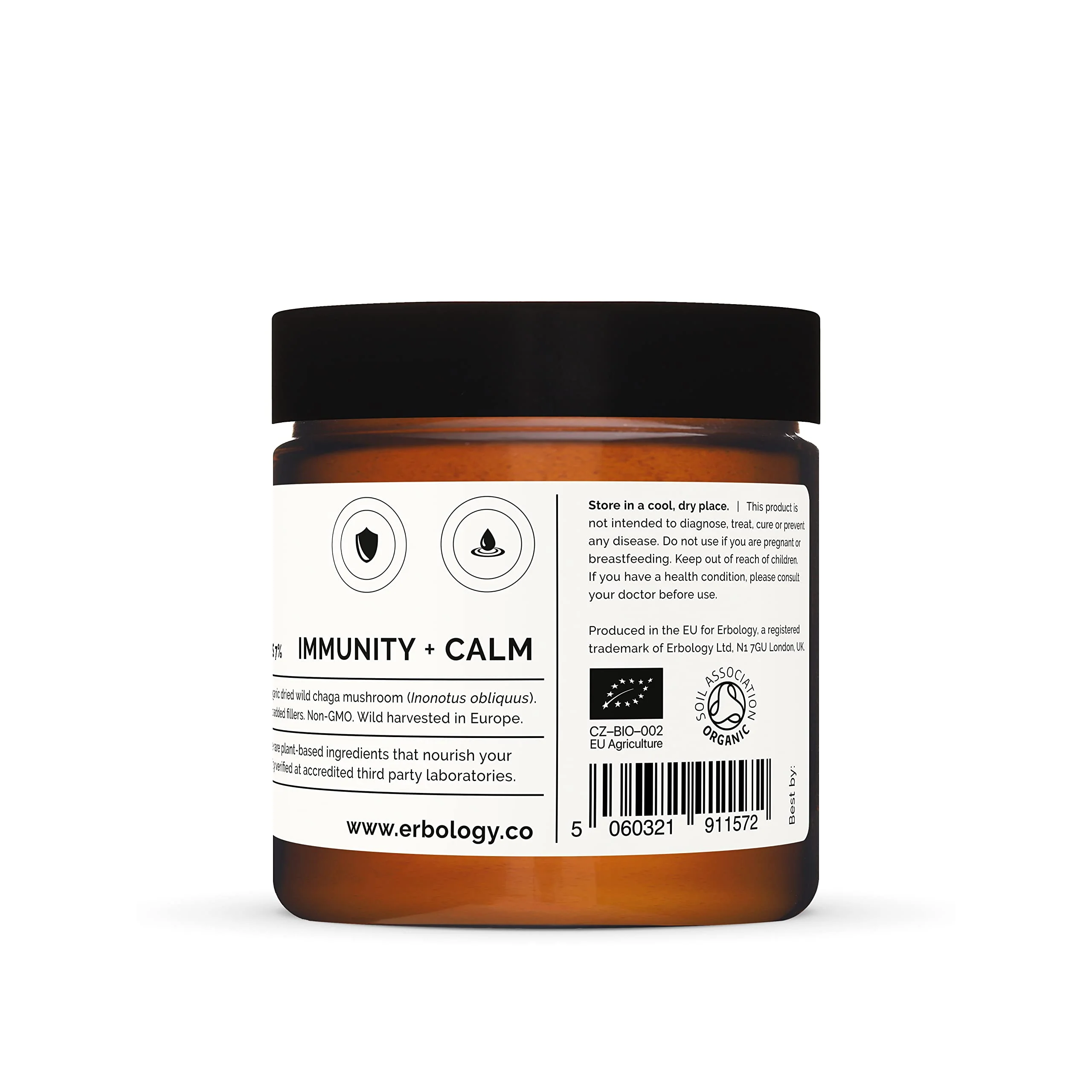 Erbology Organic Chaga Mushroom Powder – 50 Servings, 7% Beta-glucans - Image 8