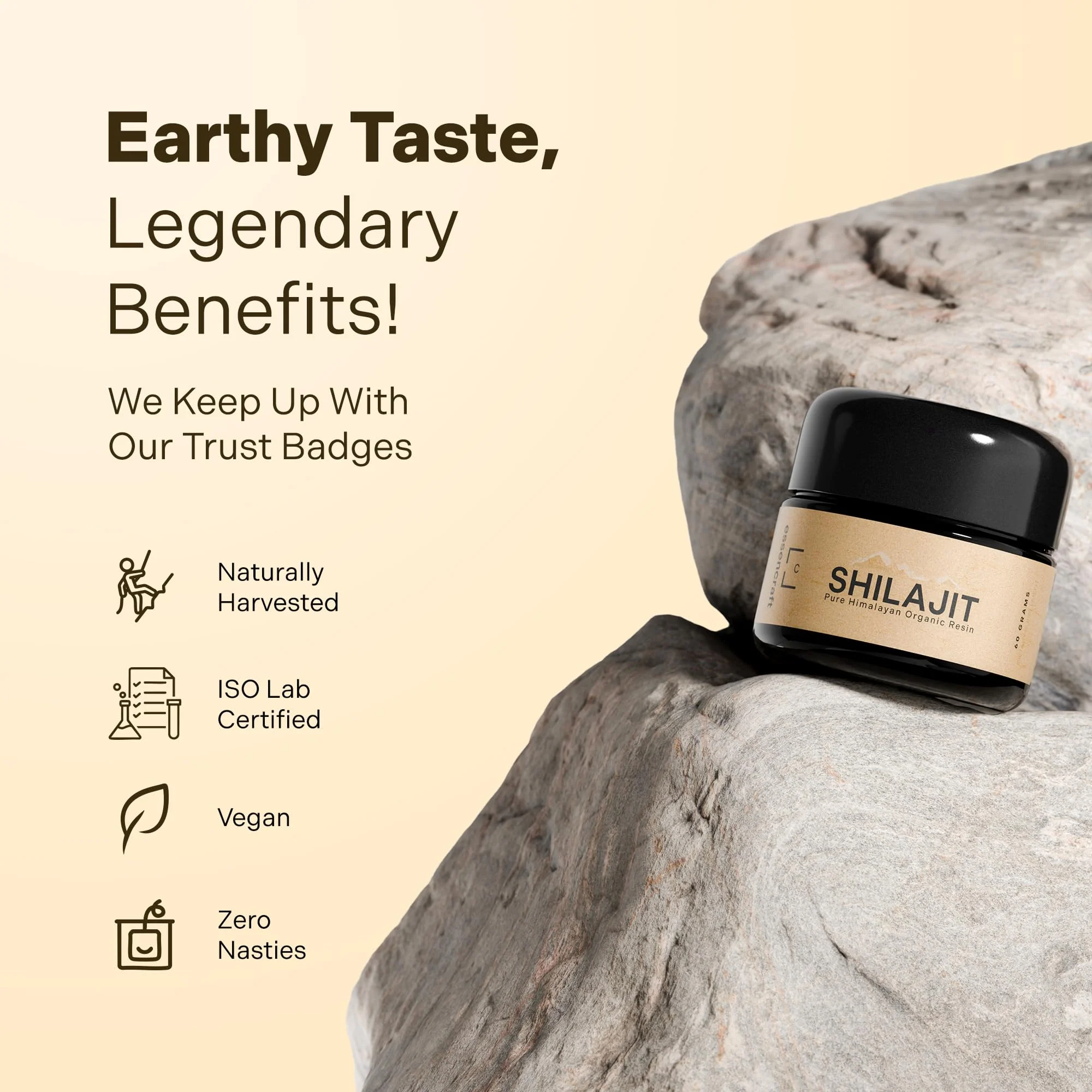 Essencraft Organic Himalayan Shilajit Resin – 500mg per Serving, 60g, Lab Tested, 85+ Minerals - Image 5
