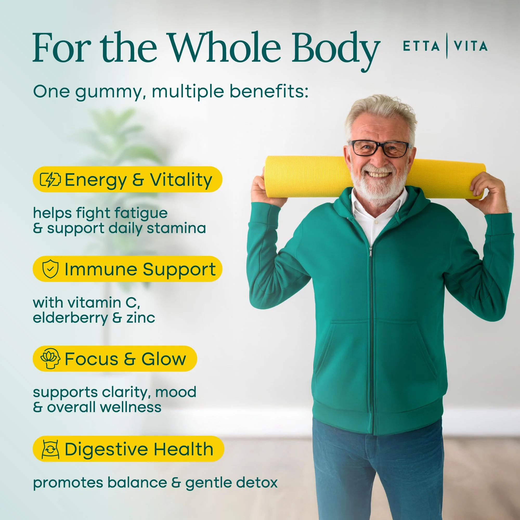 Etta Vita 120 Chews Super Greens Gummies | 9 Superfruits & 30 Veggies - Image 14