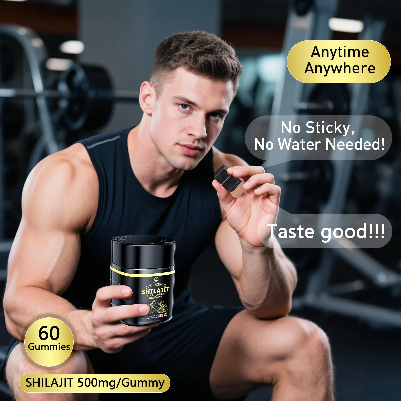 Eullsi Pure Himalayan Shilajit Gummies + Ashwagandha for Energy, Stamina & Immune Support | Vegan Non-GMO, 180 Count - Image 16