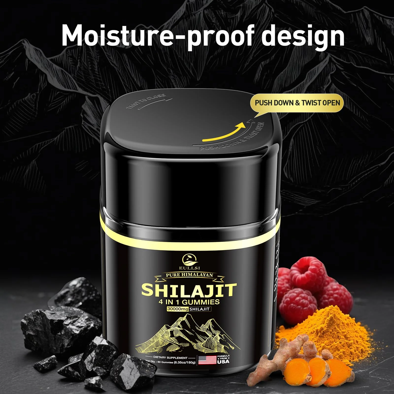 Eullsi Pure Himalayan Shilajit Gummies + Ashwagandha for Energy, Stamina & Immune Support | Vegan Non-GMO, 180 Count - Image 18