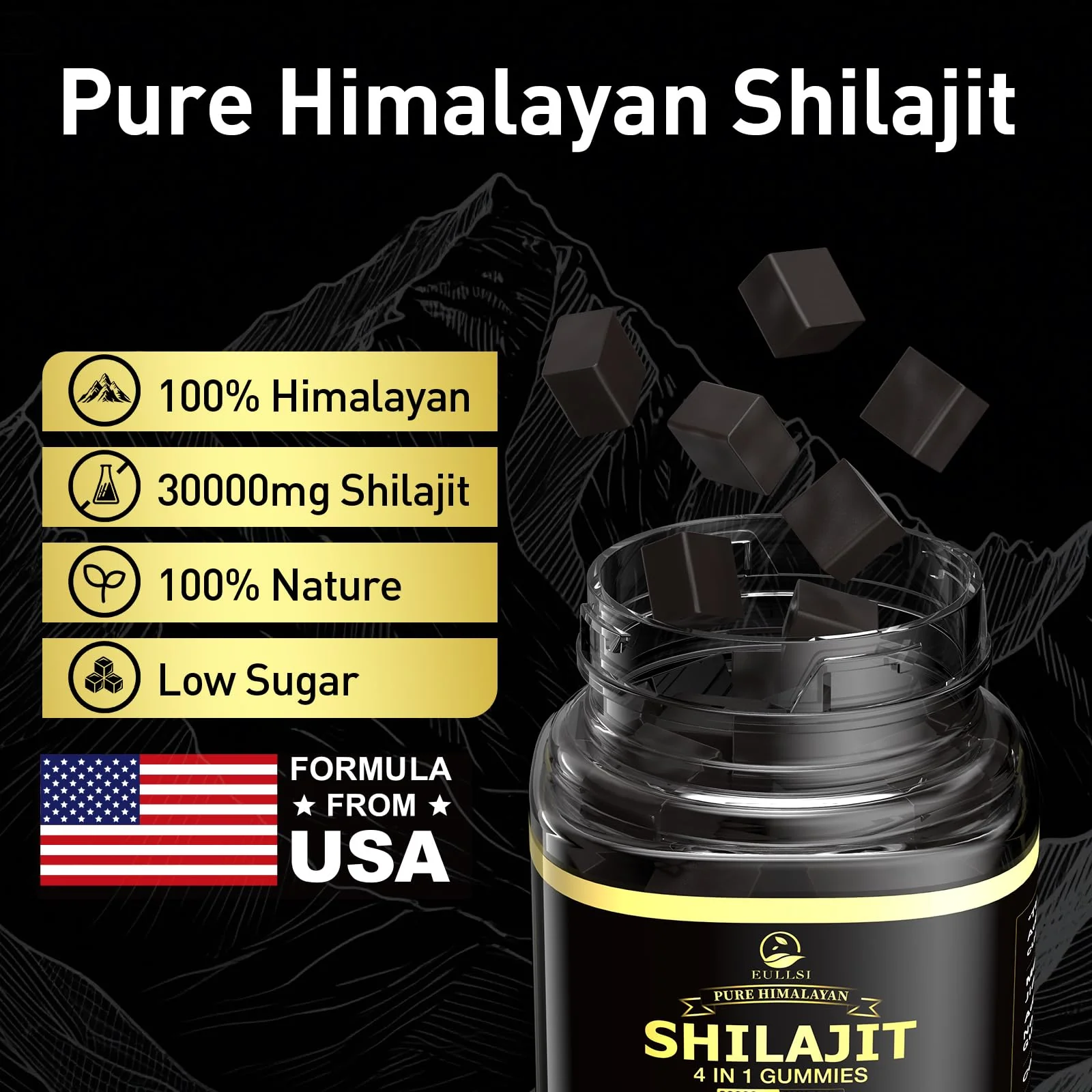 Eullsi Pure Himalayan Shilajit Gummies + Ashwagandha for Energy, Stamina & Immune Support | Vegan Non-GMO, 180 Count - Image 20