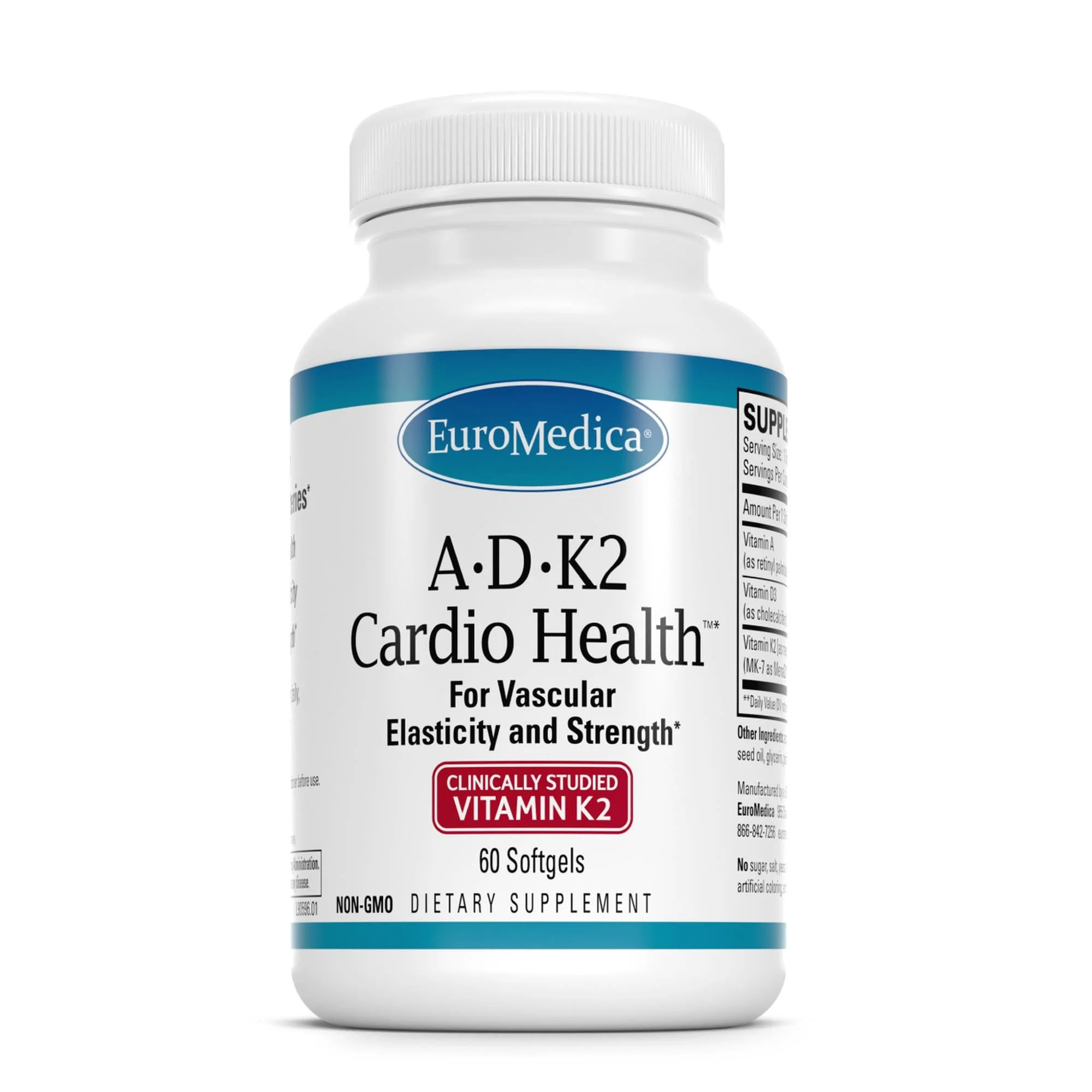 EuroMedica A•D•K2 Cardio Health – Cardio & Vascular Support Softgels (60) - Image 8