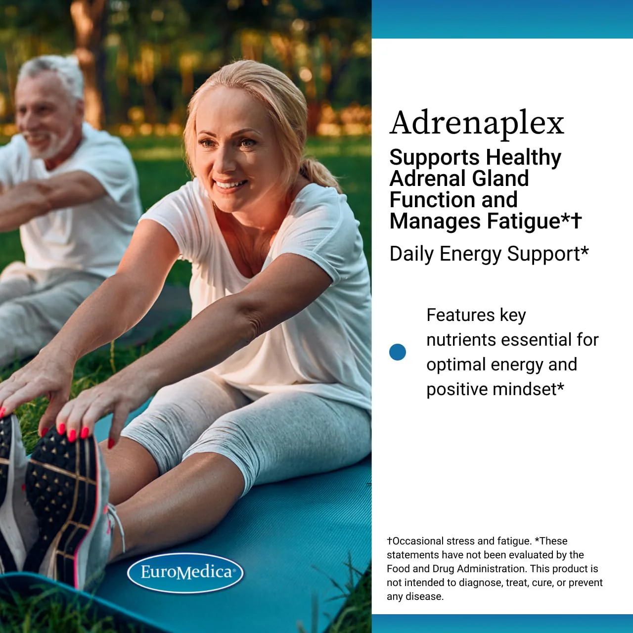 EuroMedica Adrenaplex – Adrenal Gland Support Supplement with Vitamin C & B6 | 120 Capsules - Image 2