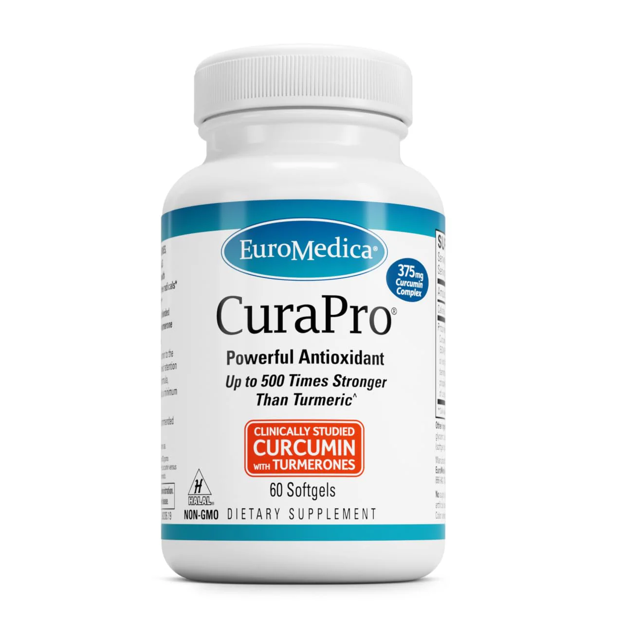 EuroMedica CuraPro: Antioxidant Curcumin with Turmeric Essential Oil – Brain & Immune Support, 60 Softgels - Image 8
