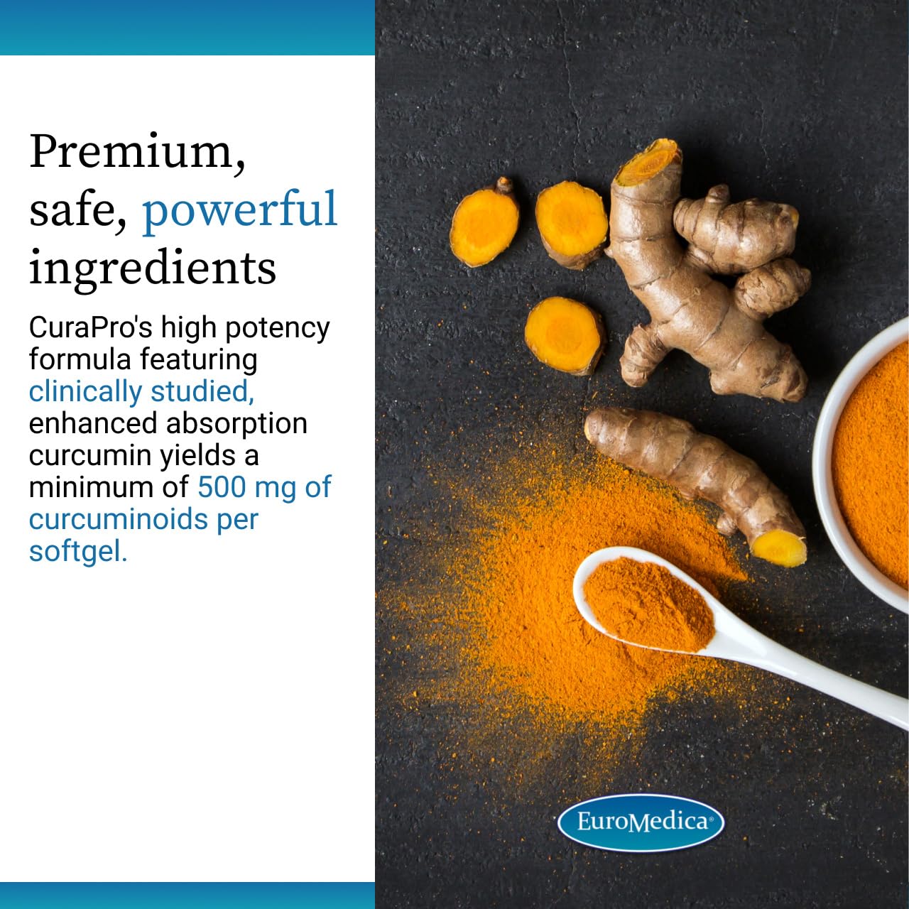 EuroMedica CuraPro: High-Potency Curcumin for Brain & Heart Support - 30 Softgels - Image 5