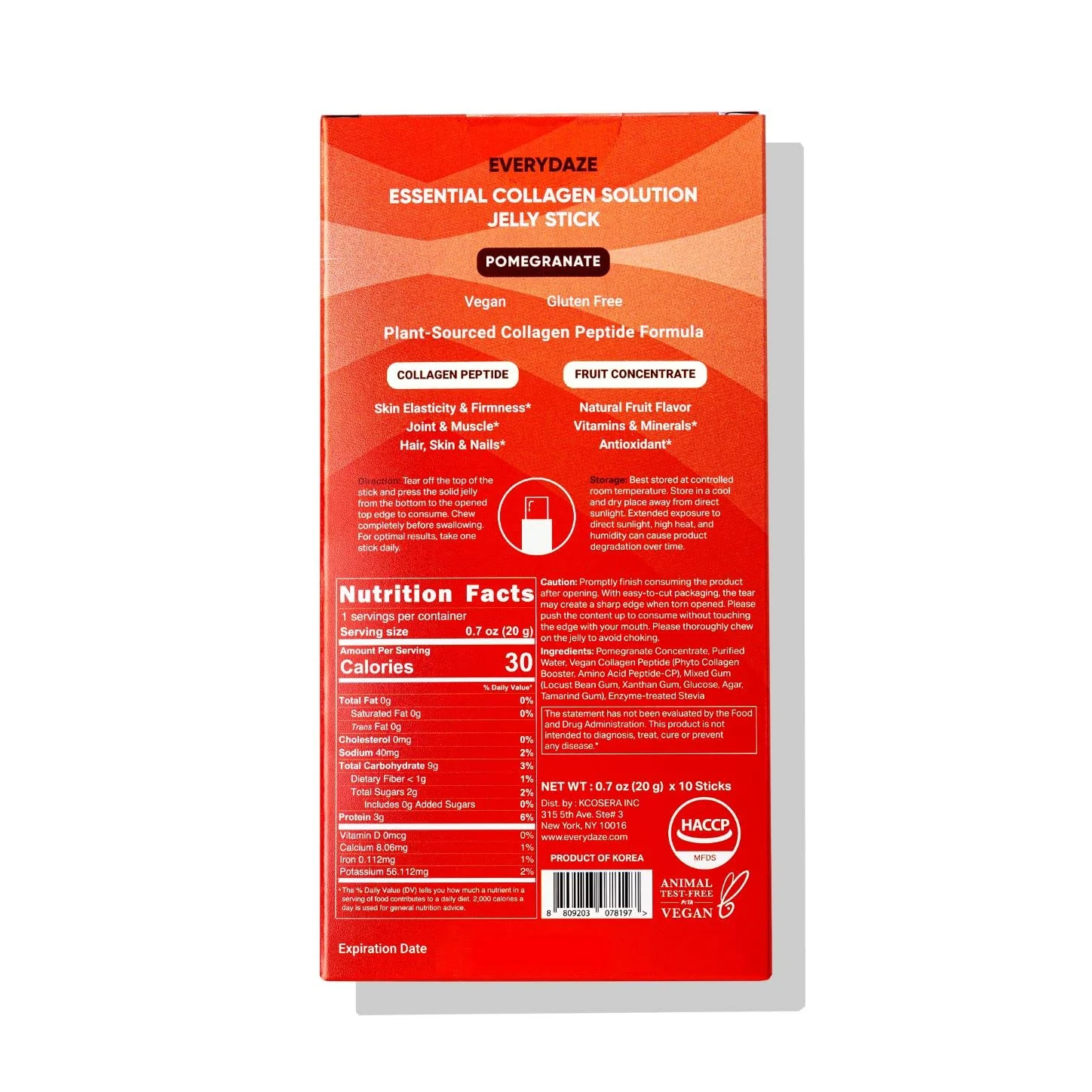 EVERYDAZE Essential Collagen Jelly Stick — 40 Pack (4 x 10ct) | Vegan Collagen Peptide, Pomegranate Flavor - Image 5