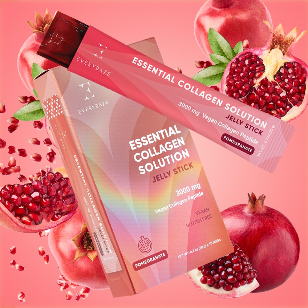 EVERYDAZE Essential Collagen Jelly Stick — 40 Pack (4 x 10ct) | Vegan Collagen Peptide, Pomegranate Flavor - Image 8