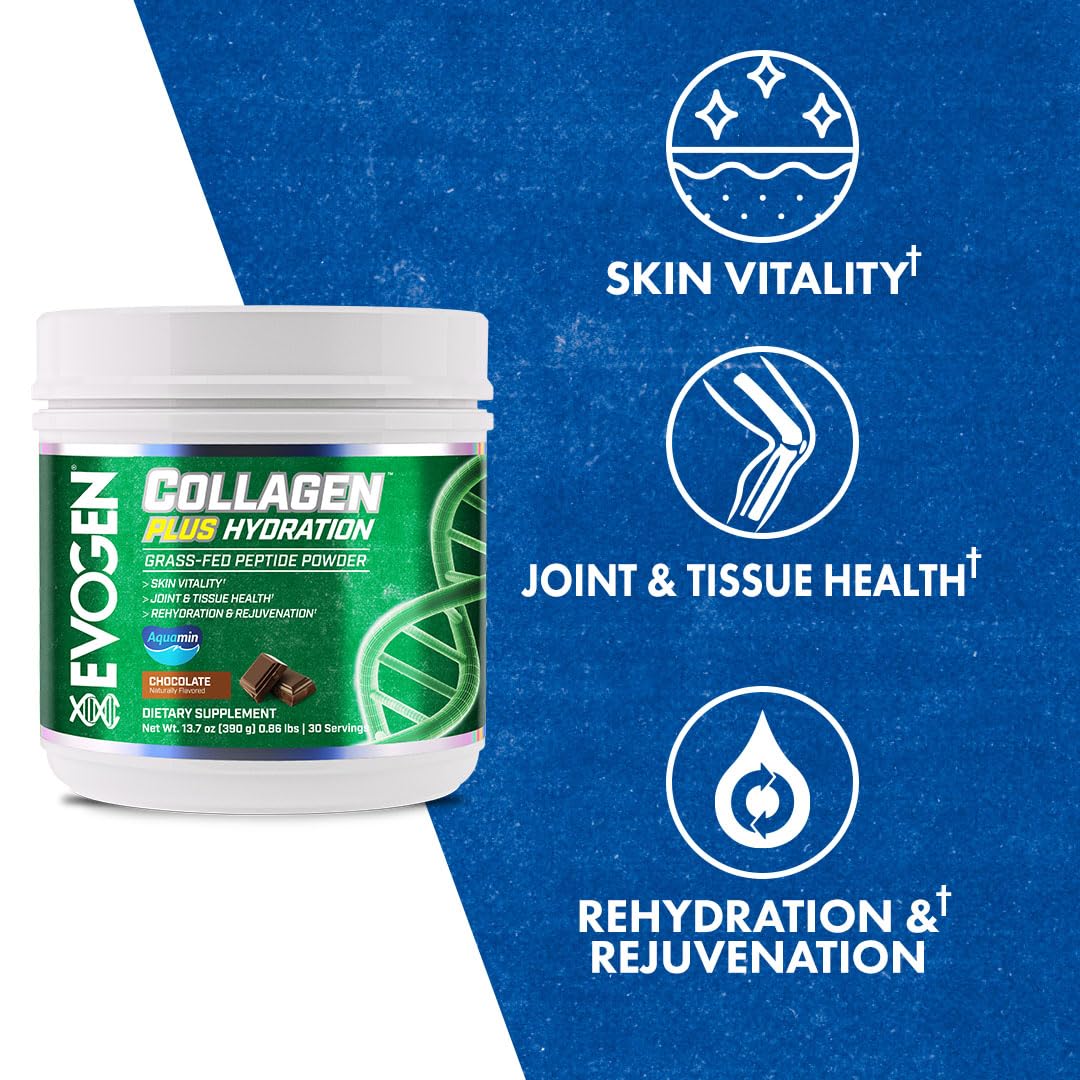 Evogen Collagen Plus Hydration – Grass-Fed Collagen for Skin & Joints | Chocolate - Image 6