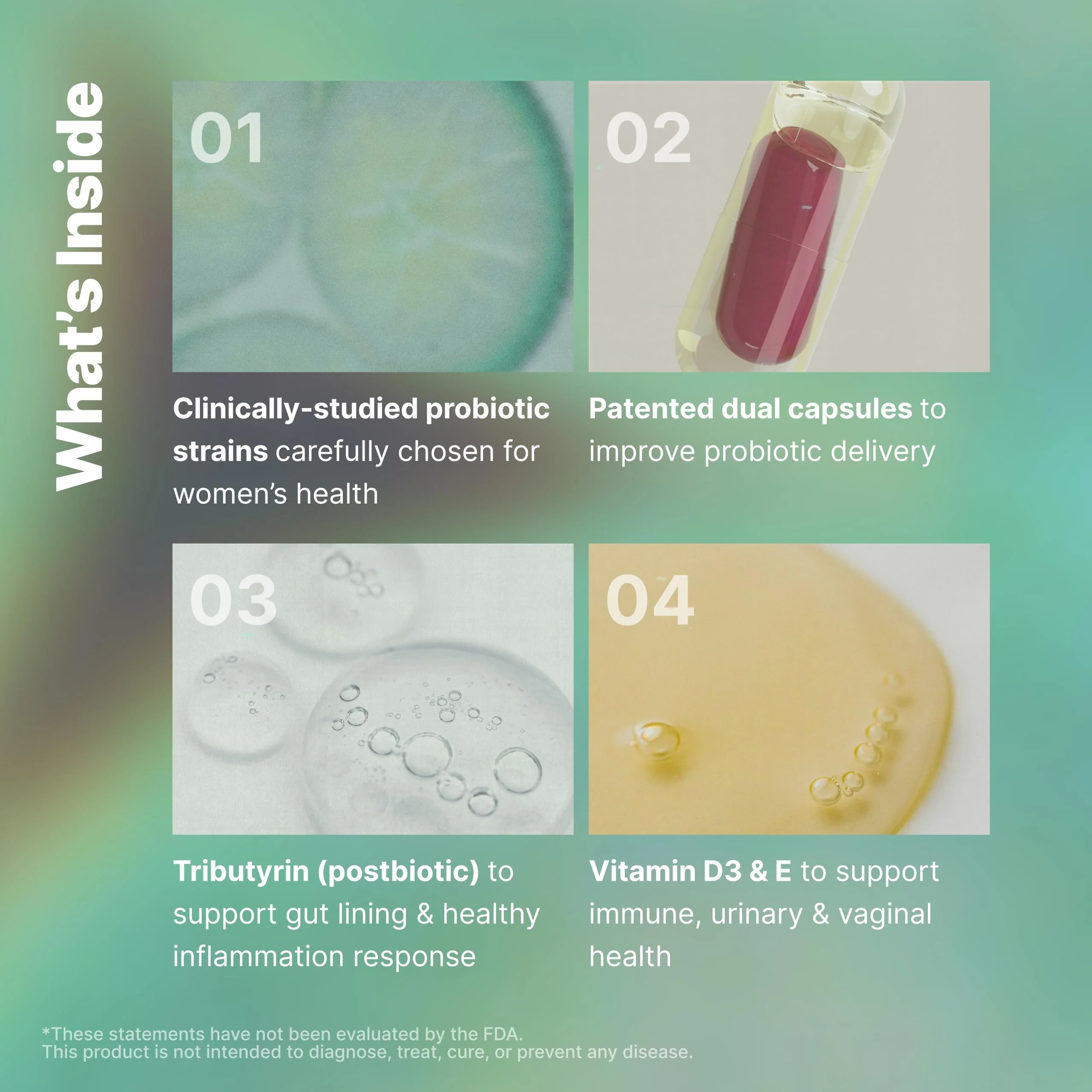 Evvy Women's 3-in-1 Complete Probiotic | Daily Gut, Urinary & Vaginal Health | 30 Day Supply - Image 5