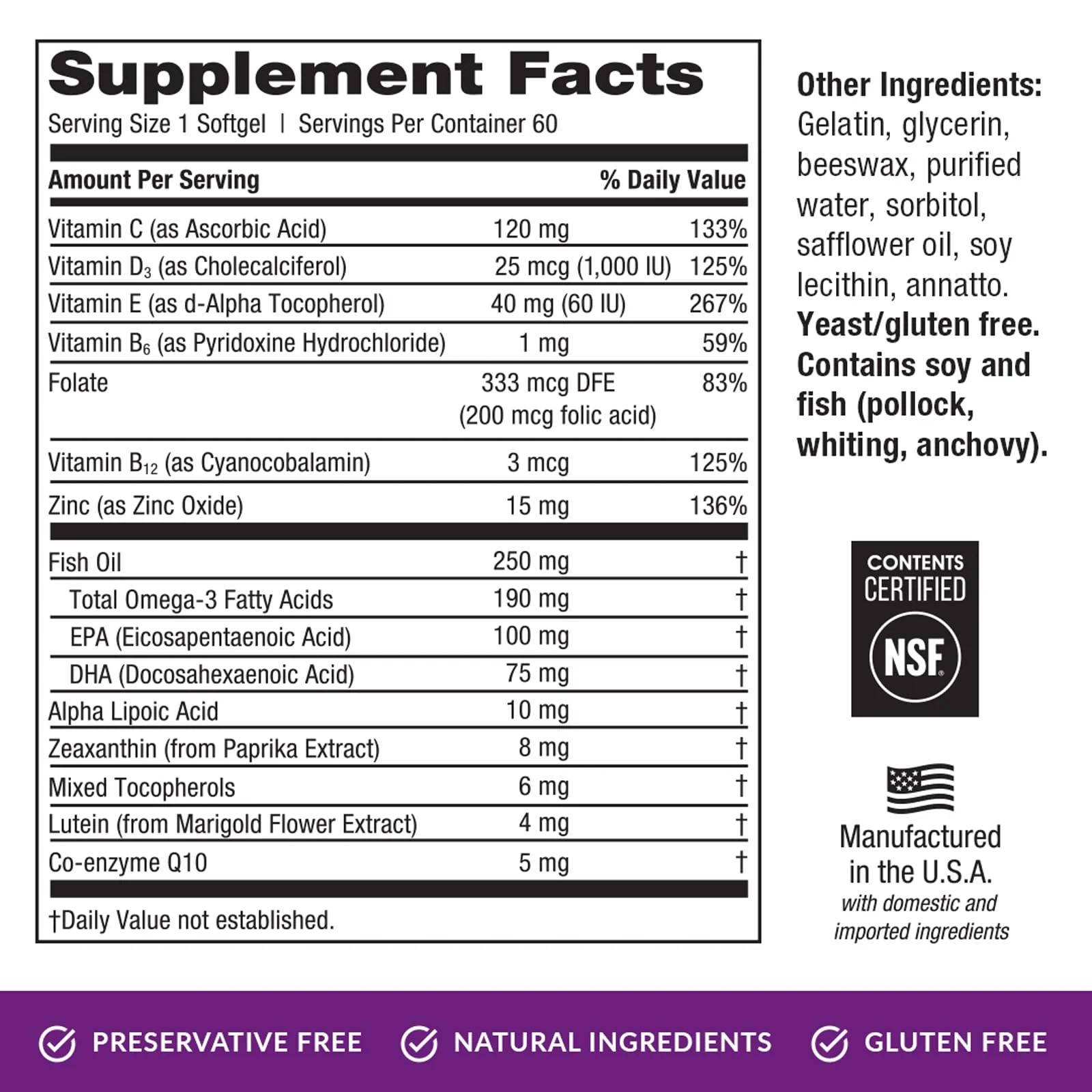 EyePromise Restore Eye Health Supplement – 60 Softgels, 30-Day Supply | Zeaxanthin, Lutein & Omega-3 - Image 7