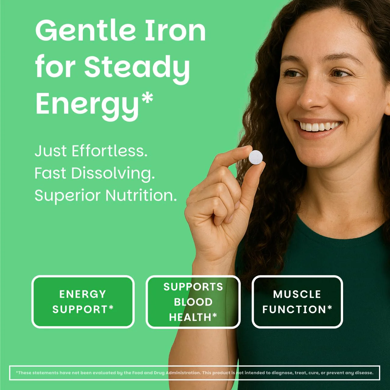 EZ Melts Dissolvable Iron 18 mg | Sugar-Free, 3-Month Supply (180 Count, Pack of 2) - Image 10