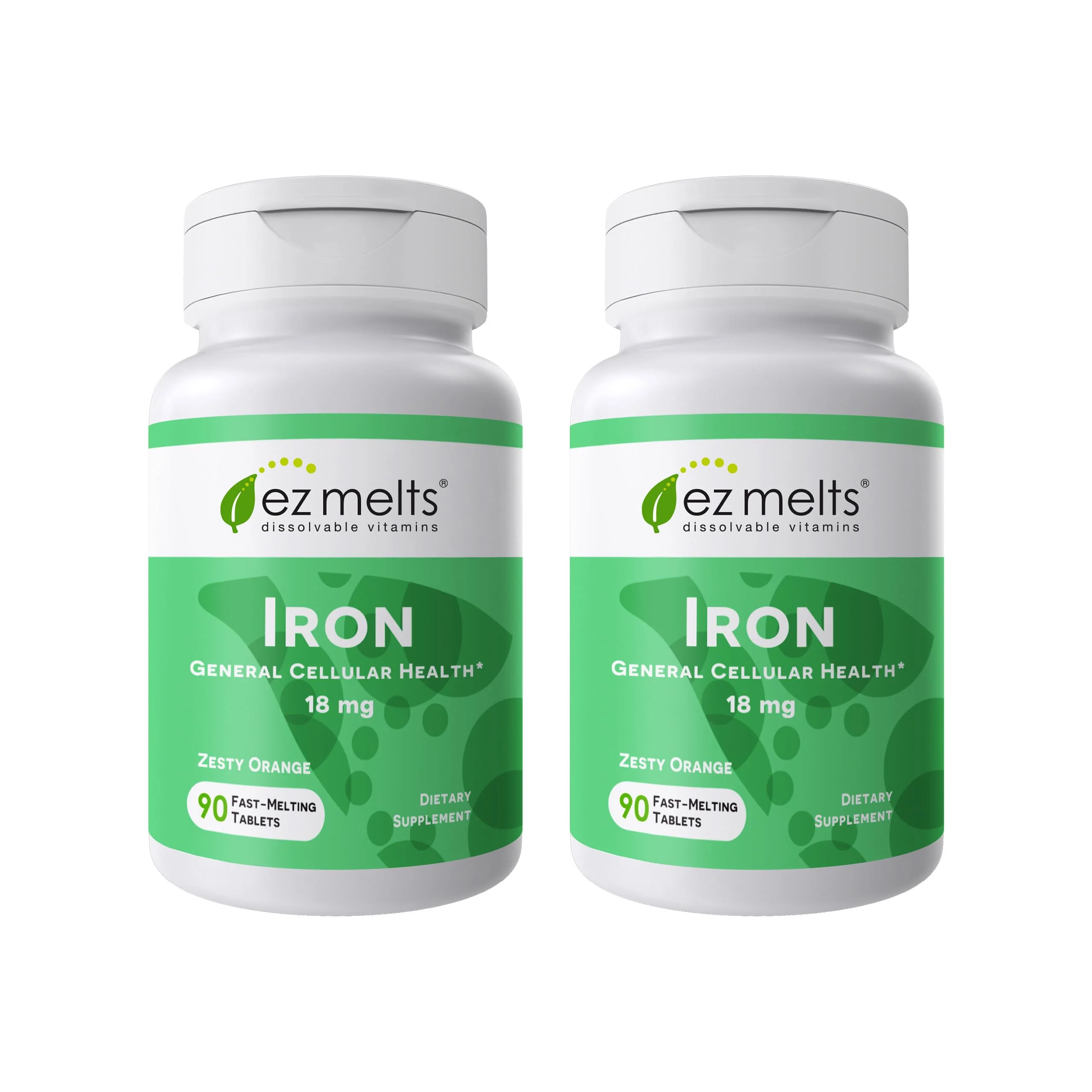 EZ Melts Dissolvable Iron 18 mg | Sugar-Free, 3-Month Supply (180 Count, Pack of 2) - Image 9