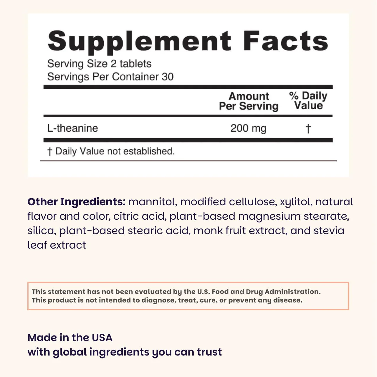 EZ Melts Dissolvable L-Theanine 200 mg – Sugar-Free 2-Pack (1-Month Supply) - Image 10