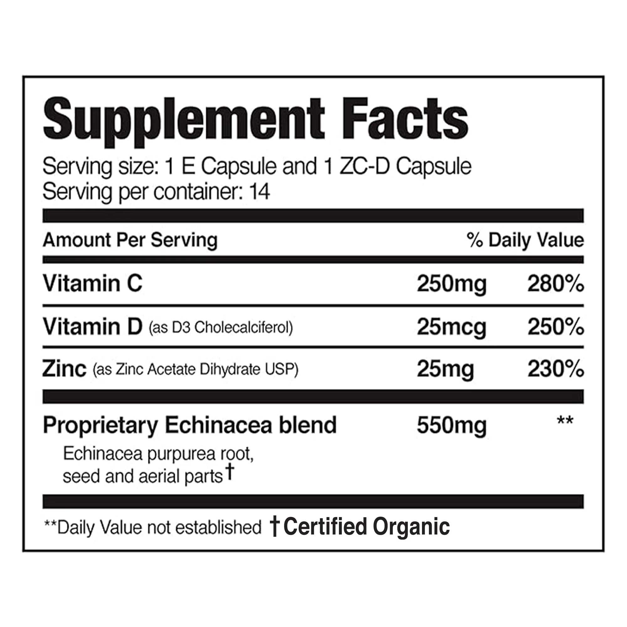 EZC Pak 5-Day Immune Booster: Echinacea, Vitamin C, Zinc & Vitamin D – Pack of 2 - Image 9