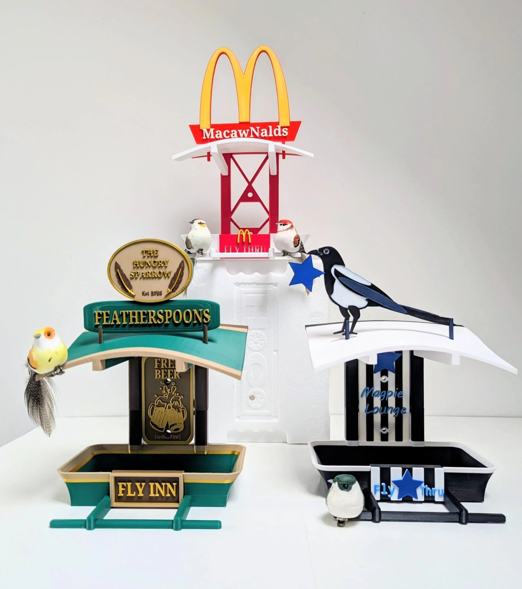 Featherspoons Fly INN – Custom name Bird Feeder – Personalised 3D Printed Pub Style Feeder – Quirky Garden Gift - Image 18