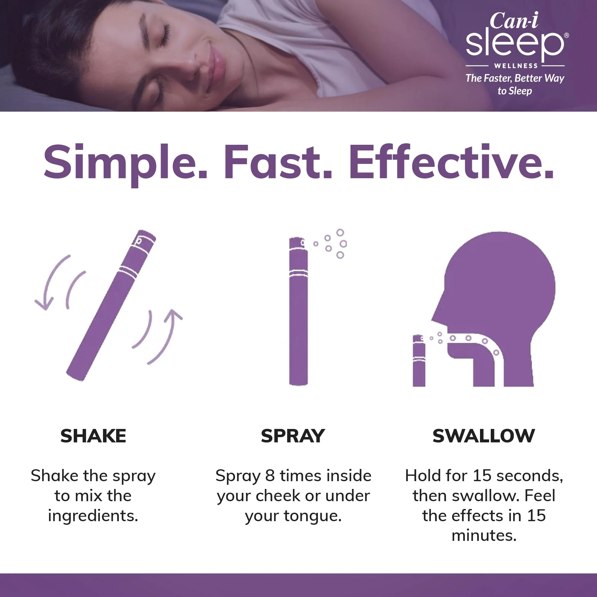 Feel Amazing Sleep Spray by Cani Brands – Fast Sleep Onset in 10 Minutes, All-Natural Sleep Aid for Adults, Six Pack 180 Servings - Image 7