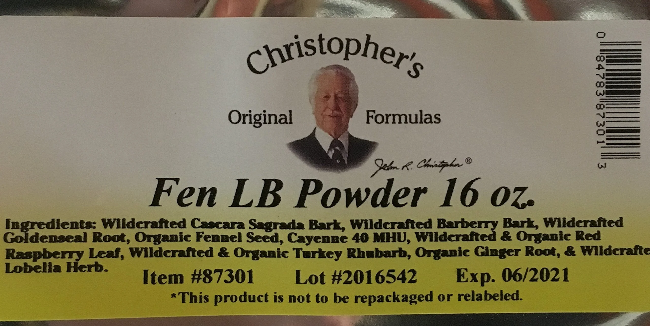 Fen Lower Bowel Powder - 16 oz by Christophers Original Formulas - Image 2