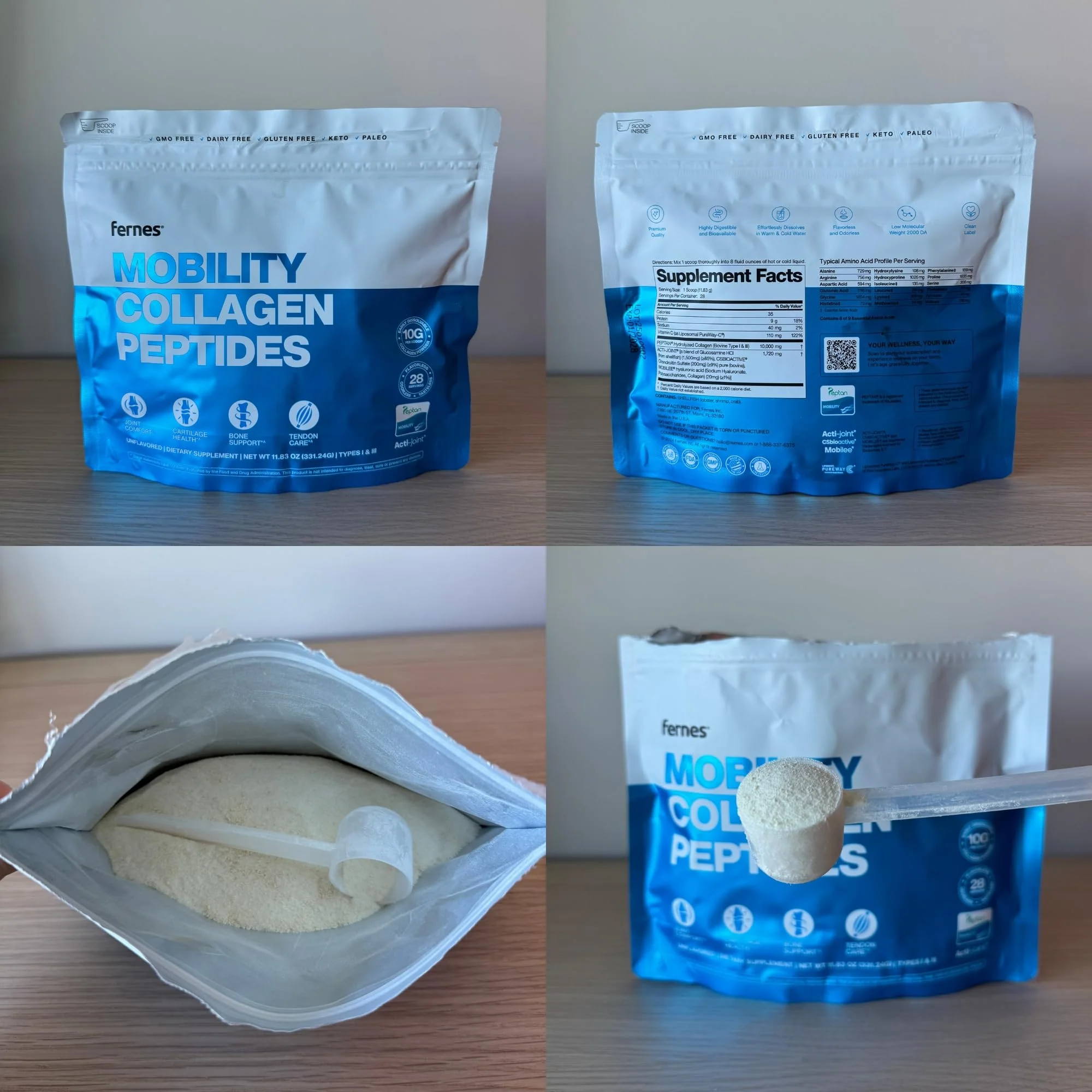 Fernes Mobility Collagen Peptides Powder – Glucosamine, Chondroitin, Hyaluronic Acid & Liposomal Vitamin C - Image 13
