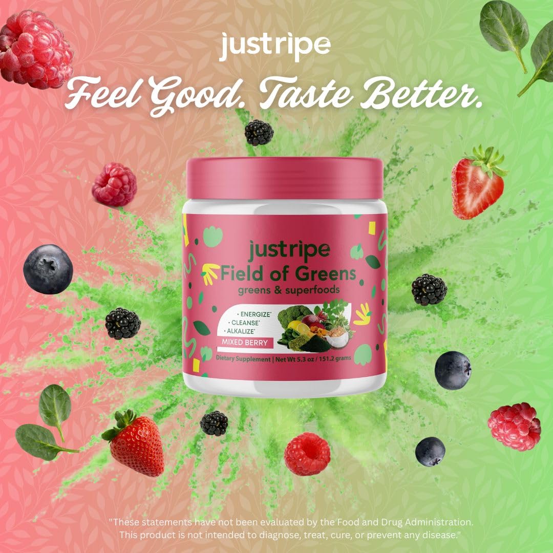 Field of Greens Superfood Powder - Organic Spirulina, Beet Root, Probiotic, Mixed Berry - Image 2