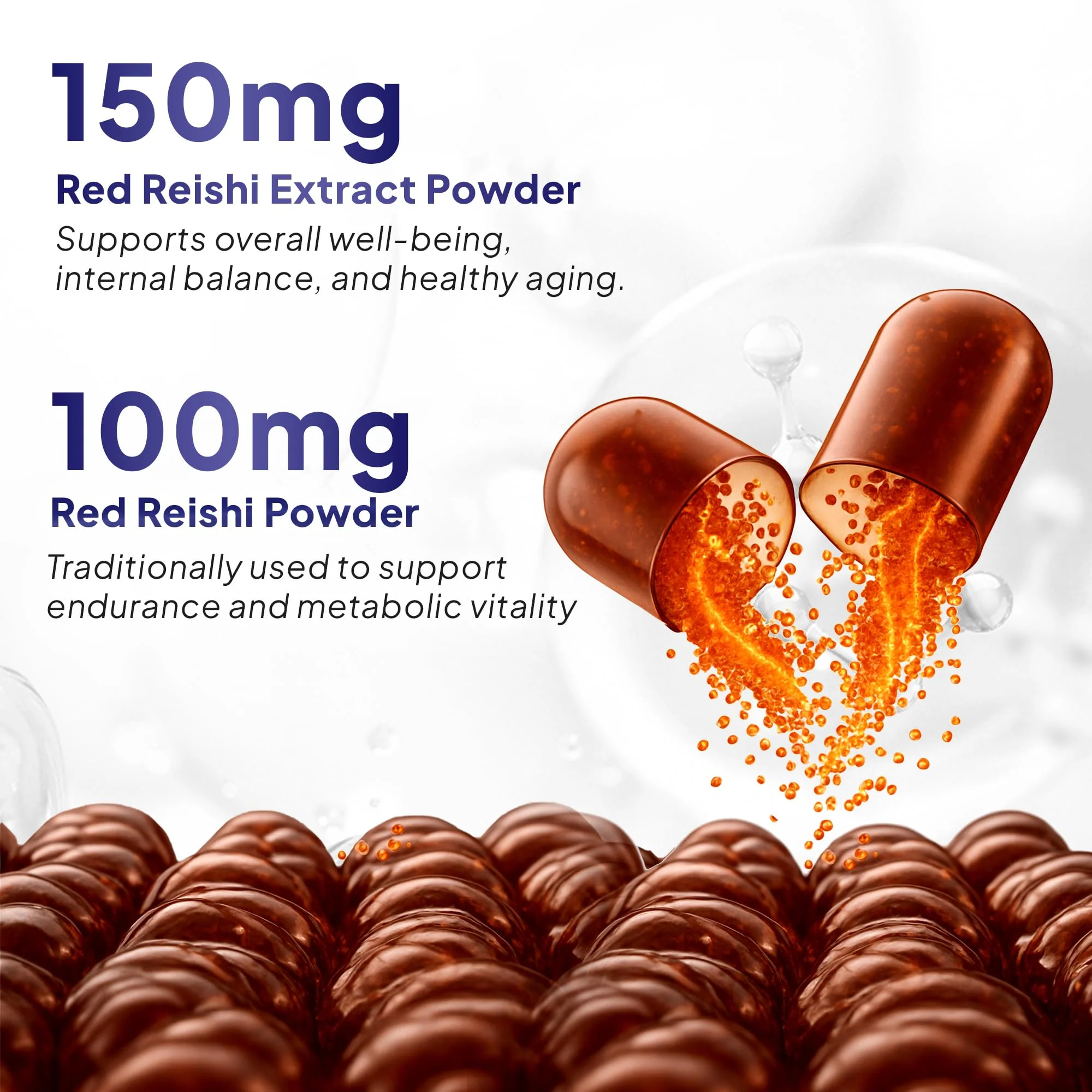 FINE JAPAN Organic Reishi Mushroom Capsules-Organic Mushroom Extract Supplement to Boost Your Immune System Health Dynamic Mushroom - 60 Capsules - Image 4