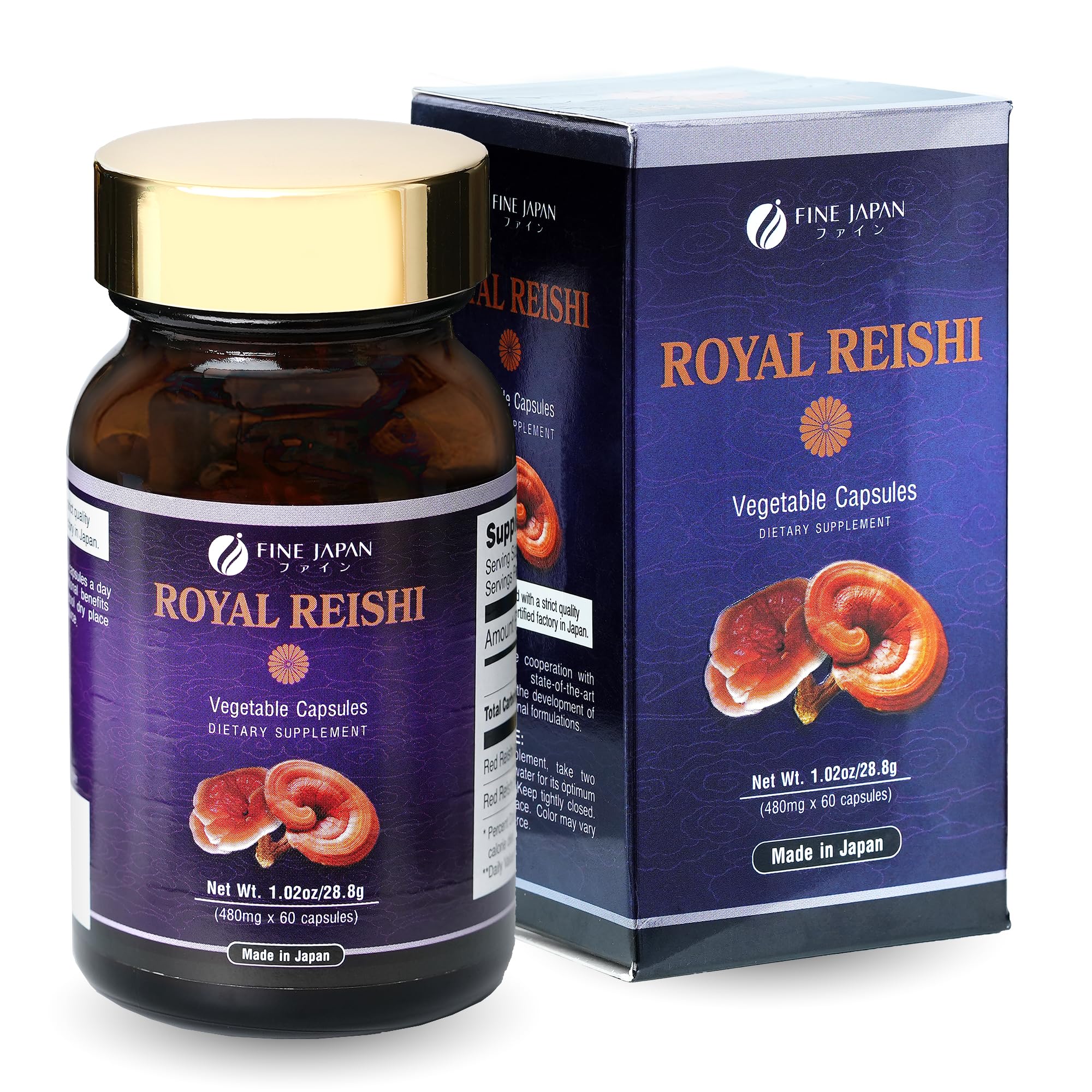 FINE JAPAN Organic Reishi Mushroom Capsules-Organic Mushroom Extract Supplement to Boost Your Immune System Health Dynamic Mushroom - 60 Capsules - Image 9
