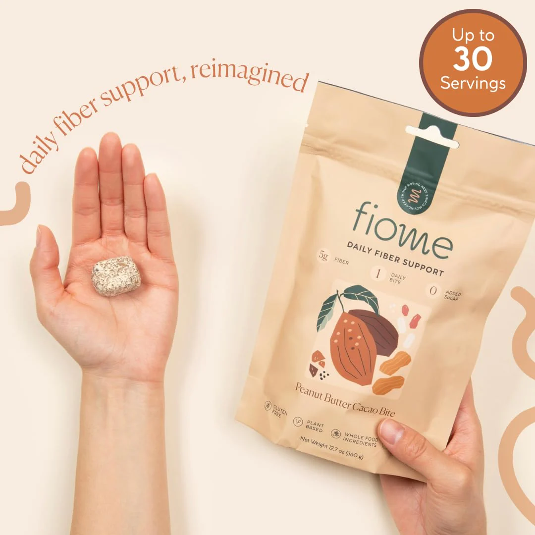 Fiome Fiber Supplement - 5g Daily Fiber Bite for Regularity, Digestion & Gut Health | Peanut Butter Cacao, 30 Servings - Image 2