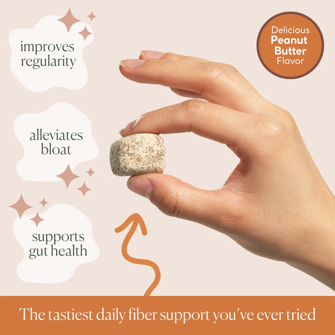 Fiome Fiber Supplement - 5g Daily Fiber Bite for Regularity, Digestion & Gut Health | Peanut Butter Cacao, 30 Servings - Image 3