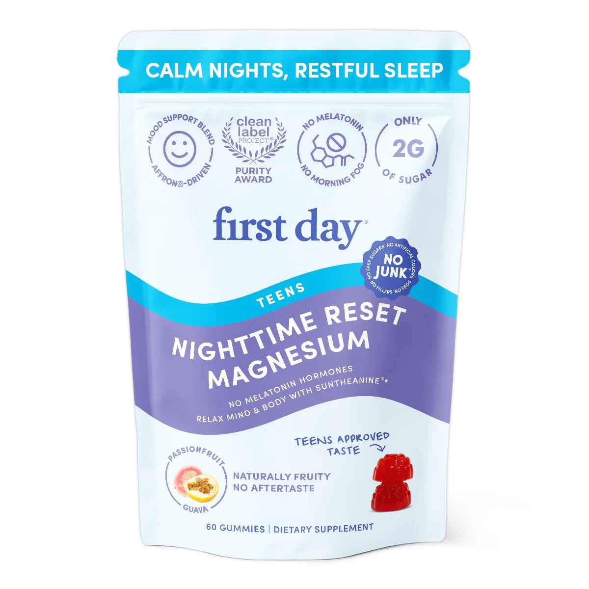 First Day Teens’ Nighttime Reset Calming Magnesium Gummies – Sleep Support, Mood Balance & Energy (30-Day Supply) - Image 10