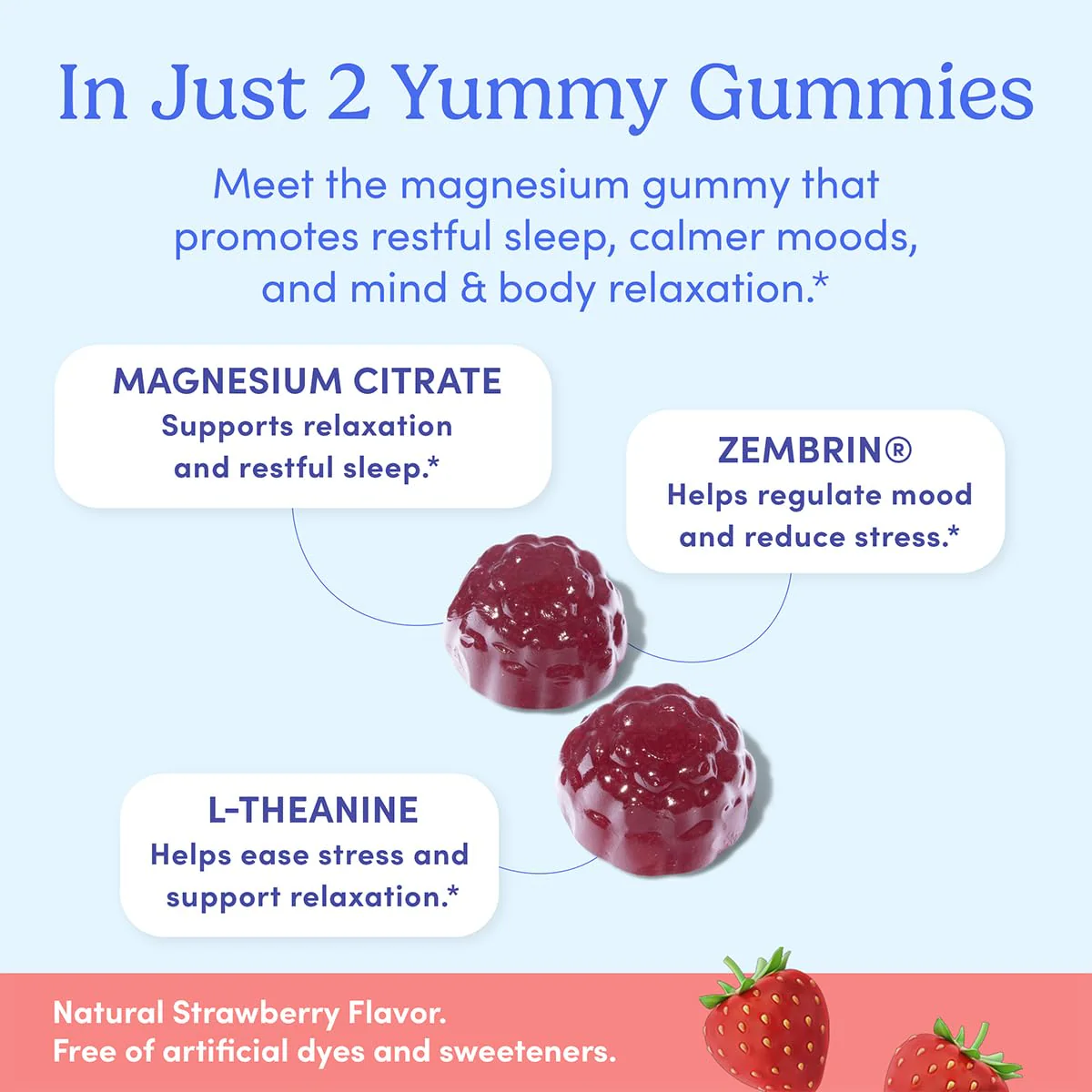 First Day Women's Nighttime Reset Calming Magnesium Gummies – Sleep Support, Calm Mood & Energy, No Melatonin – 60-Day Supply - Image 5