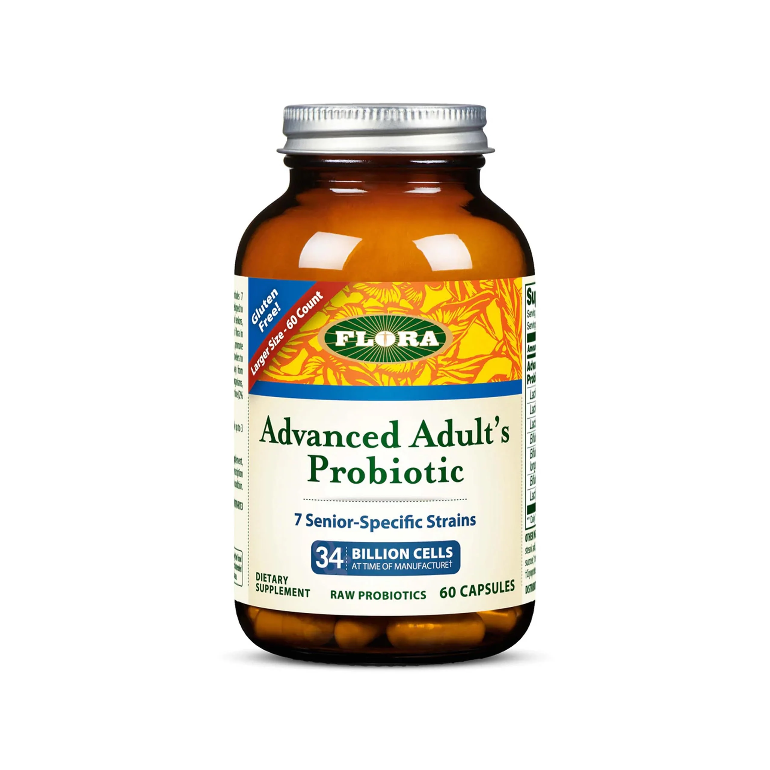 Flora Advanced Adult Probiotic – 34B CFU, 7 Senior Strains, Gluten Free - Image 6