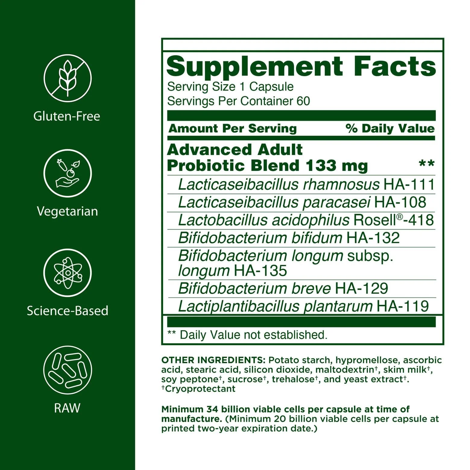 Flora Advanced Adult Probiotic – 34B CFU, 7 Senior Strains, Gluten Free - Image 7