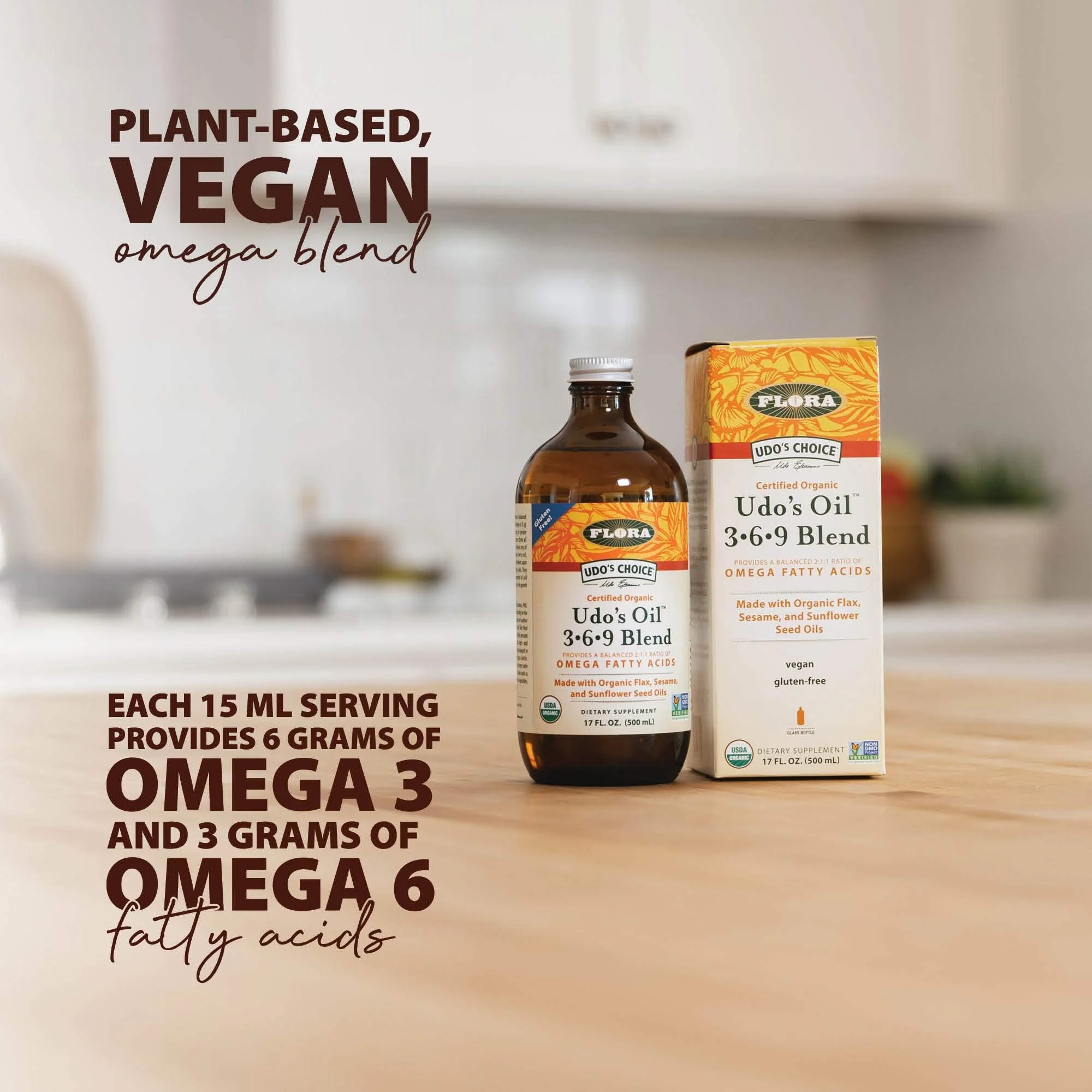 Flora Health UDO’s Oil Omega 3-6-9 32 Oz – Organic Plant-Based, Cold-Pressed, Vegan Oil Blend - Image 6