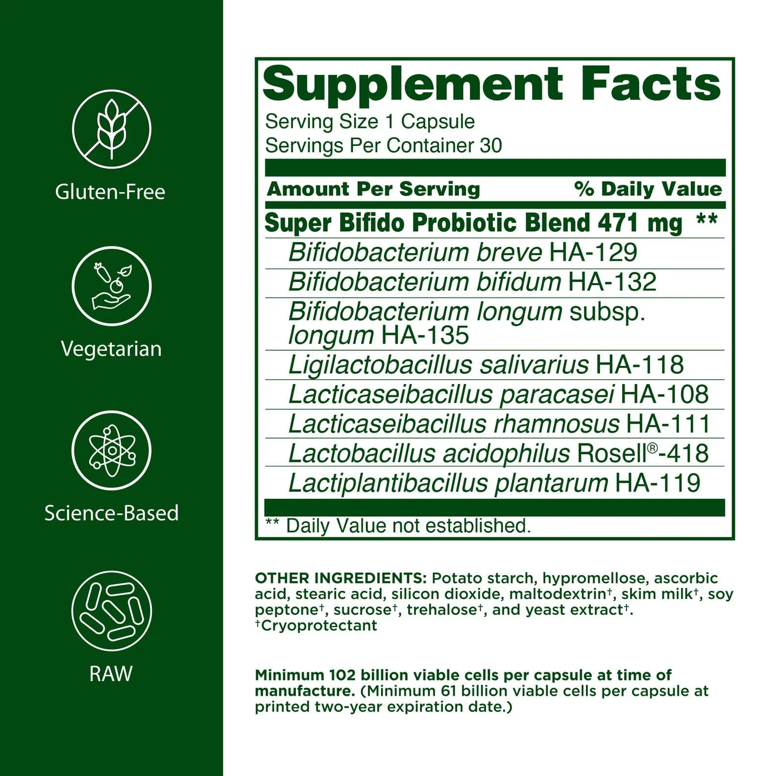 Flora Super Bifido Plus 102 Billion CFU | Raw Probiotics for Digestive Balance - 30 Veg Capsules - Image 10