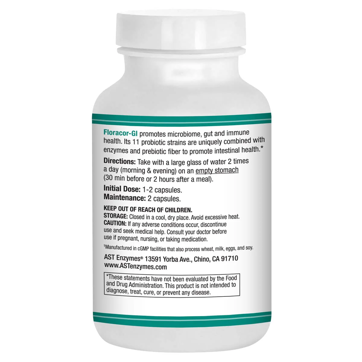 Floracor-GI Probiotics & Enzymes for Digestive Health – 180 Vegetarian Capsules - Image 3