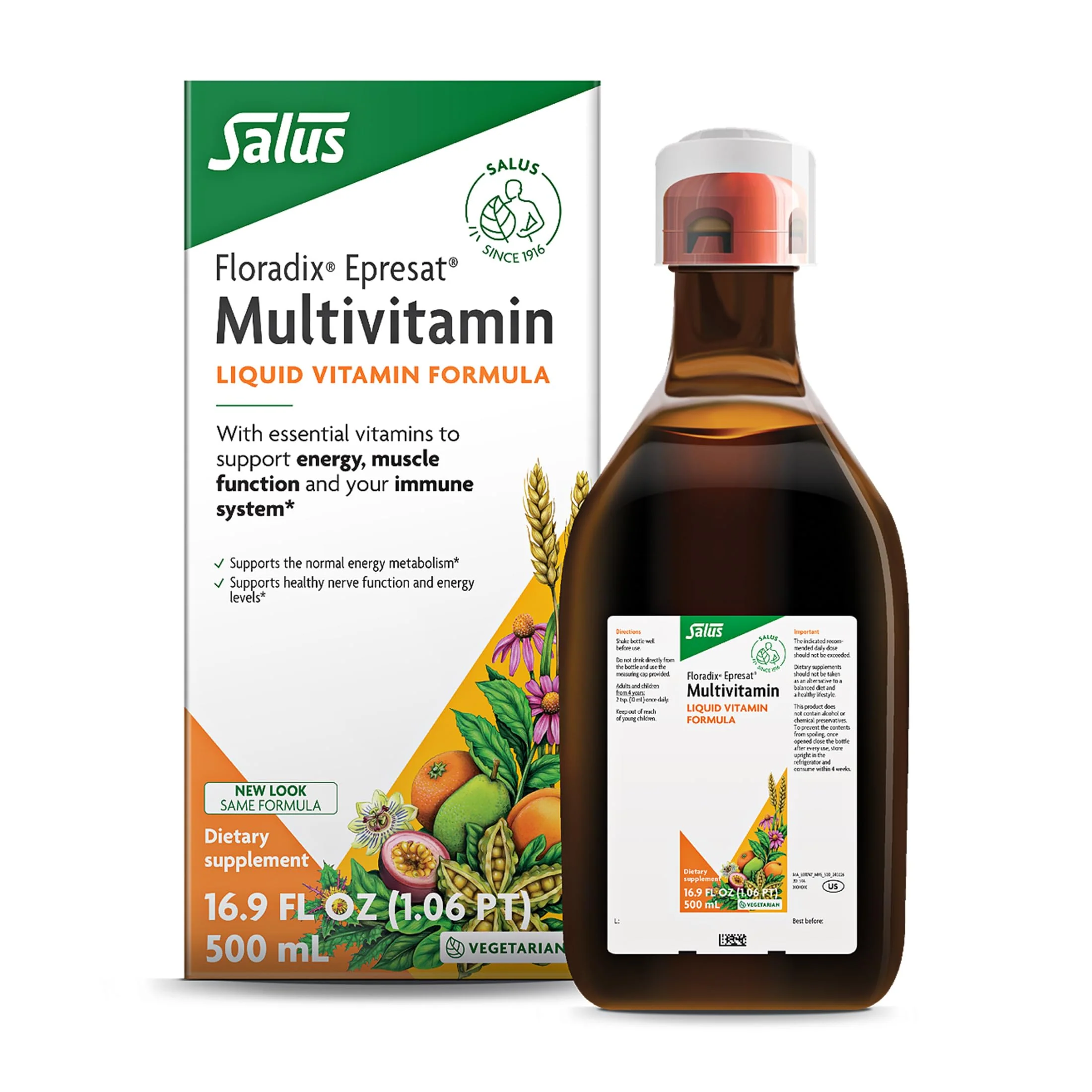 Floradix Epresat Adult Liquid Multivitamin – Herbal, Vegetarian, Non-GMO Support for Daily Energy & Liver Health | 16.9 fl oz - Image 9