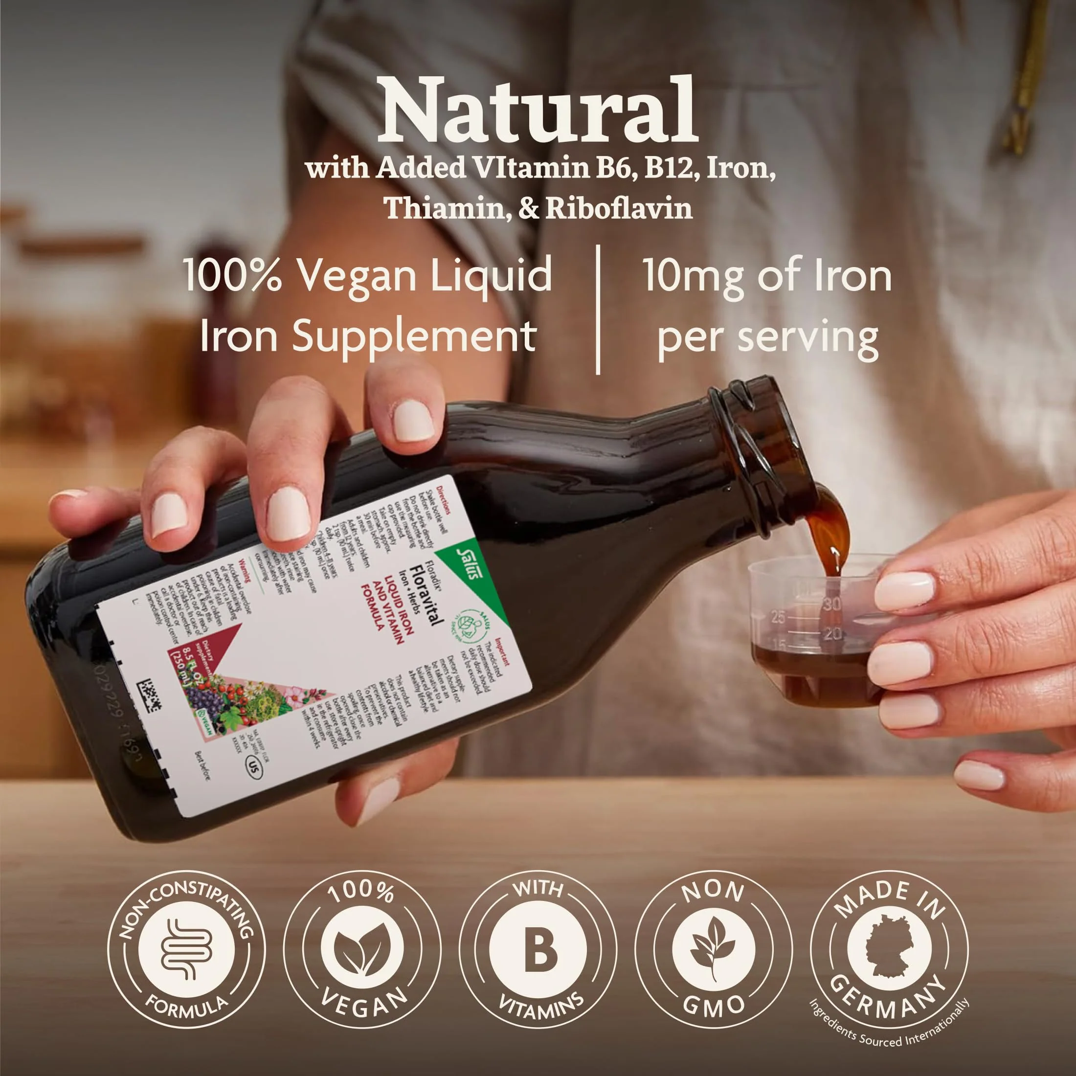 Floradix Floravital Liquid Iron & Vitamin Formula – Vegan, Gluten-Free, Non-GMO (16.9 fl oz) - Image 12